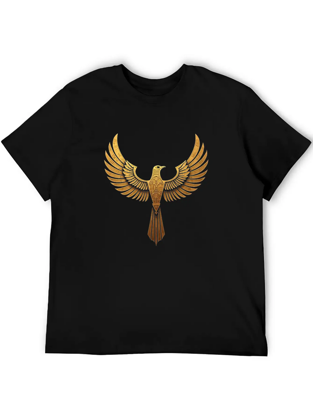 Golden Horus: Wings Of Ancient Egypt Breathable Soft Cotton T-Shirt – Timeless Casual Look