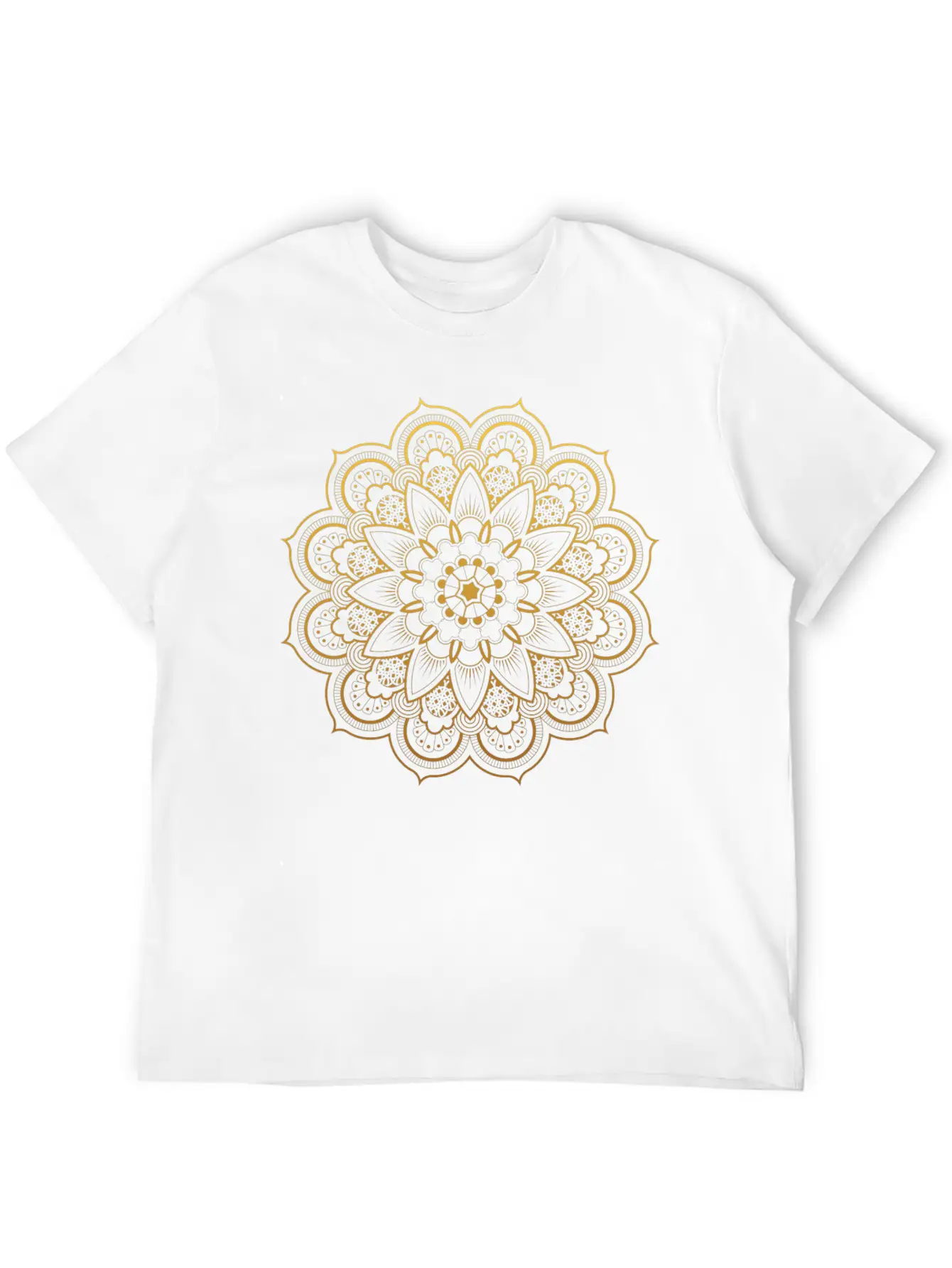 Golden Mandala Diwali Essential Cotton Tee For Daily Outfits – Unisex Style