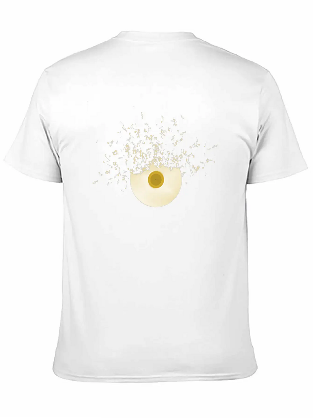 Golden Record Vinyl Music Notes Retro Lifestyle Unisex Casual T-Shirt – Clean Design For Daily Comfort