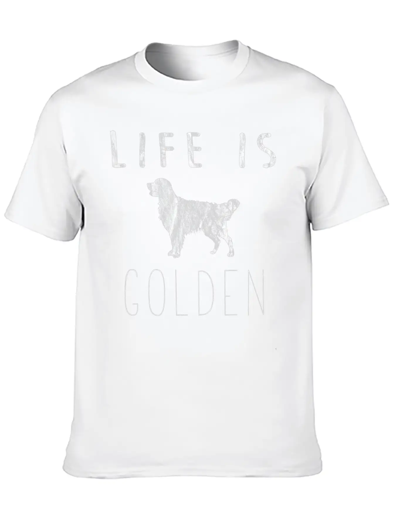 Golden Retriever Dog Life Is Golden Classic Fit Graphic Tee For Daily Comfort – Unisex Cotton Shirt
