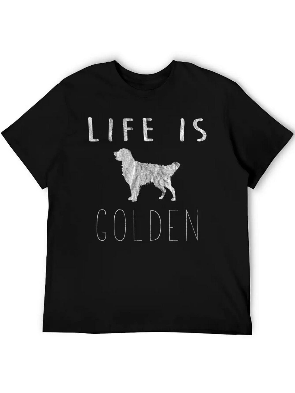Golden Retriever Dog Life Is Golden Classic Fit Graphic Tee For Daily Comfort – Unisex Cotton Shirt