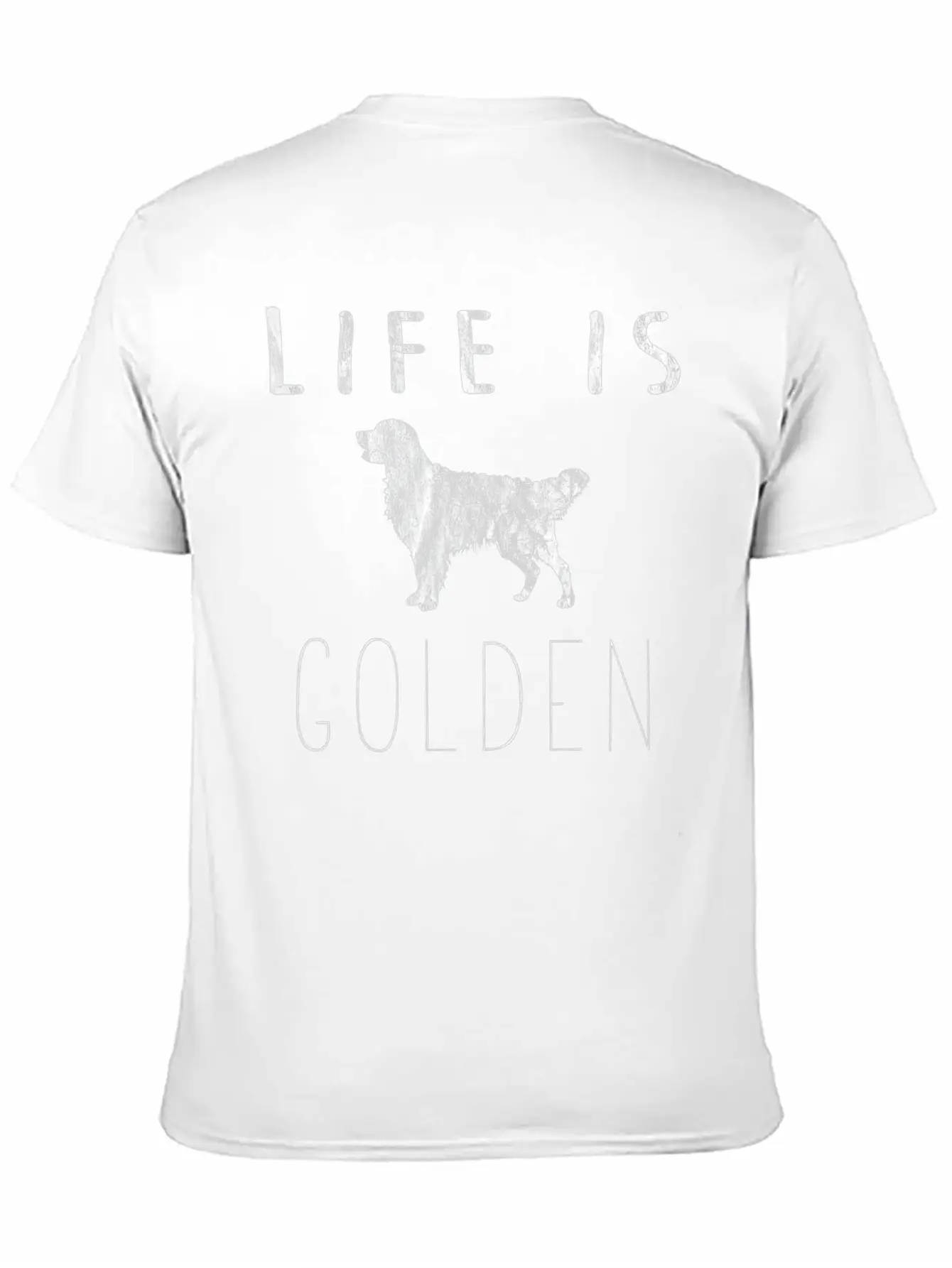 Golden Retriever Dog Life Is Golden Classic Fit Graphic Tee For Daily Comfort – Unisex Cotton Shirt