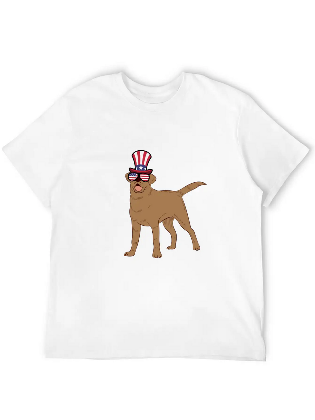 Golden Retriever Happy 4th Of July Unisex Casual T-Shirt – Clean Design For Daily Comfort