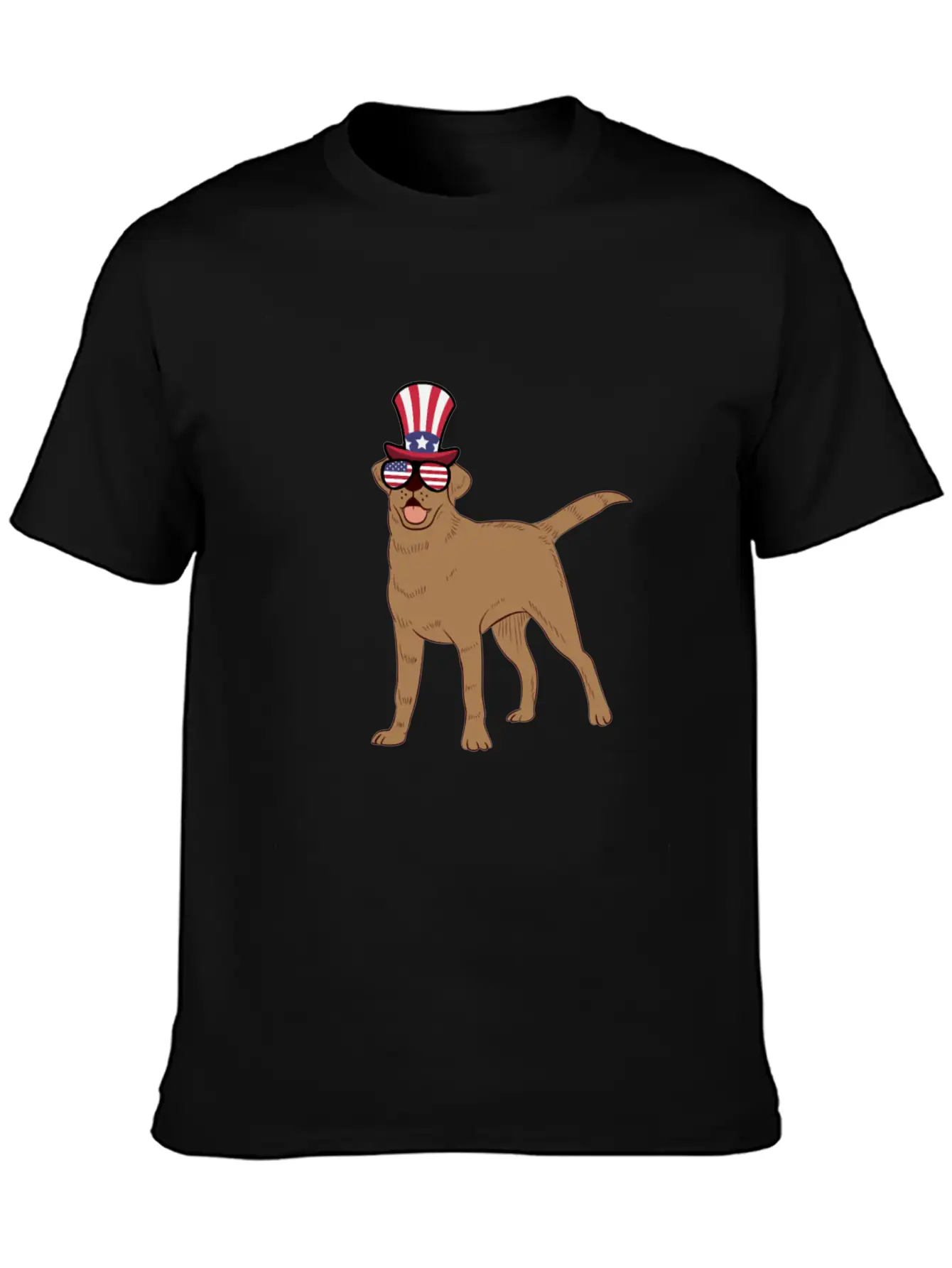 Golden Retriever Happy 4th Of July Unisex Casual T-Shirt – Clean Design For Daily Comfort