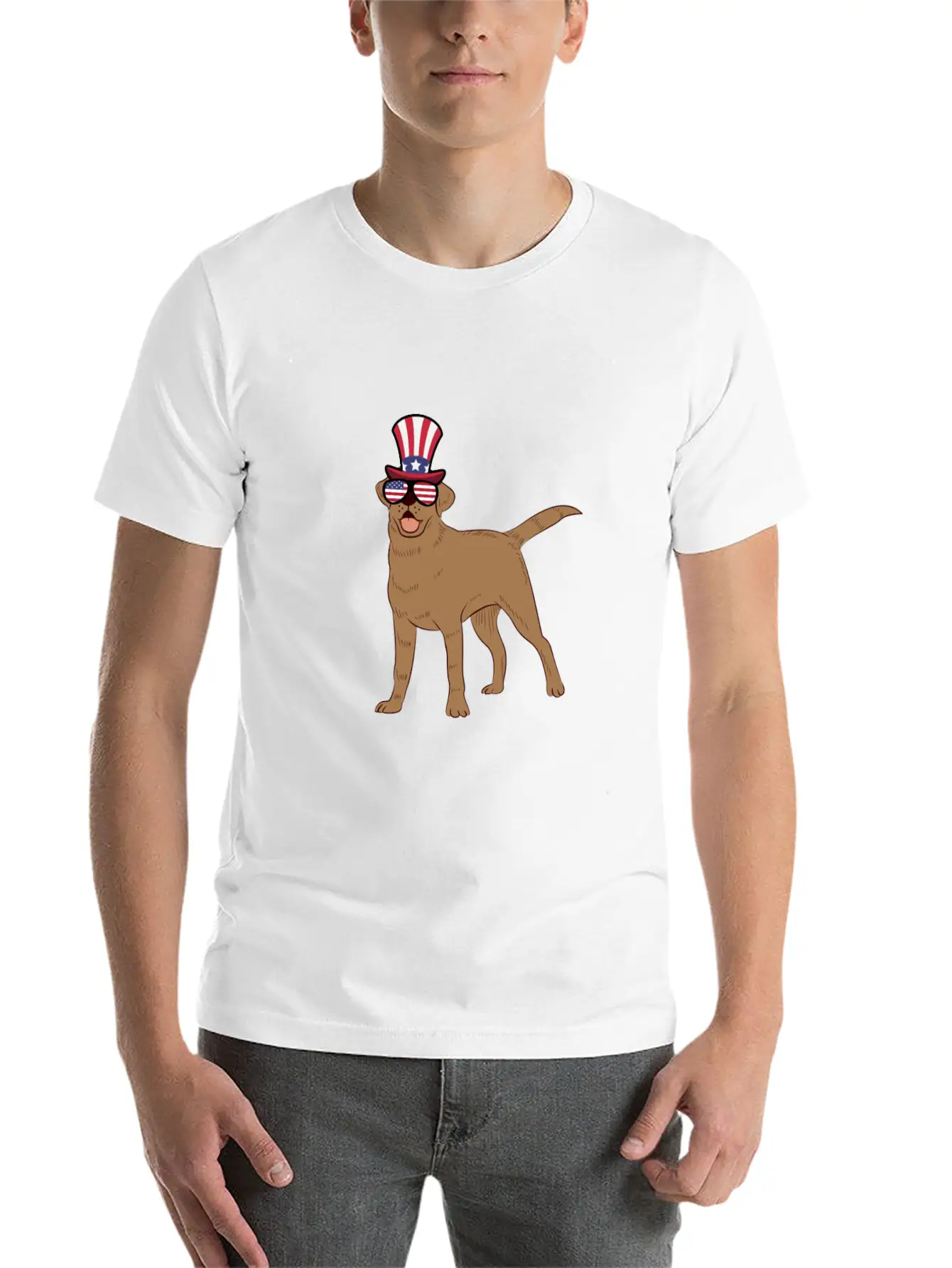Golden Retriever Happy 4th Of July Unisex Casual T-Shirt – Clean Design For Daily Comfort