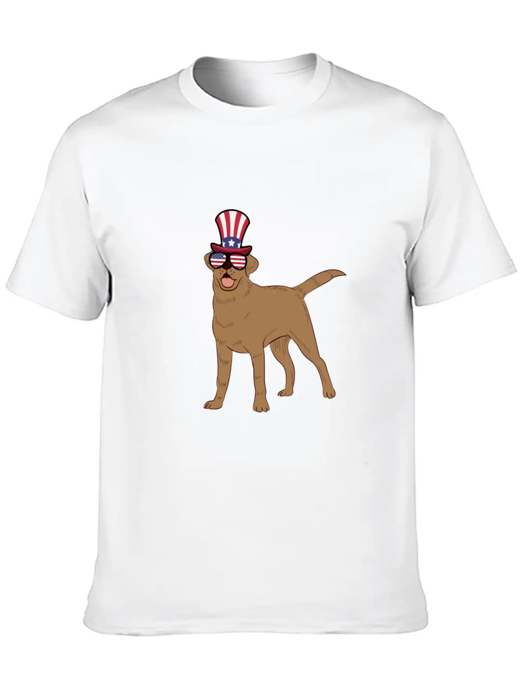 Golden Retriever Happy 4th Of July Unisex Casual T-Shirt – Clean Design For Daily Comfort