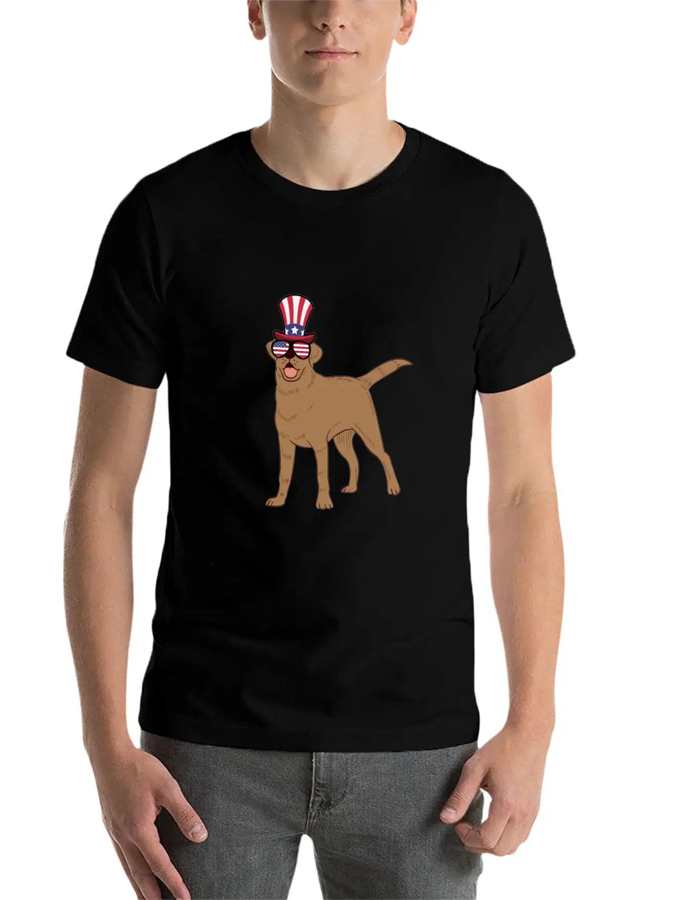Golden Retriever Happy 4th Of July Unisex Casual T-Shirt – Clean Design For Daily Comfort