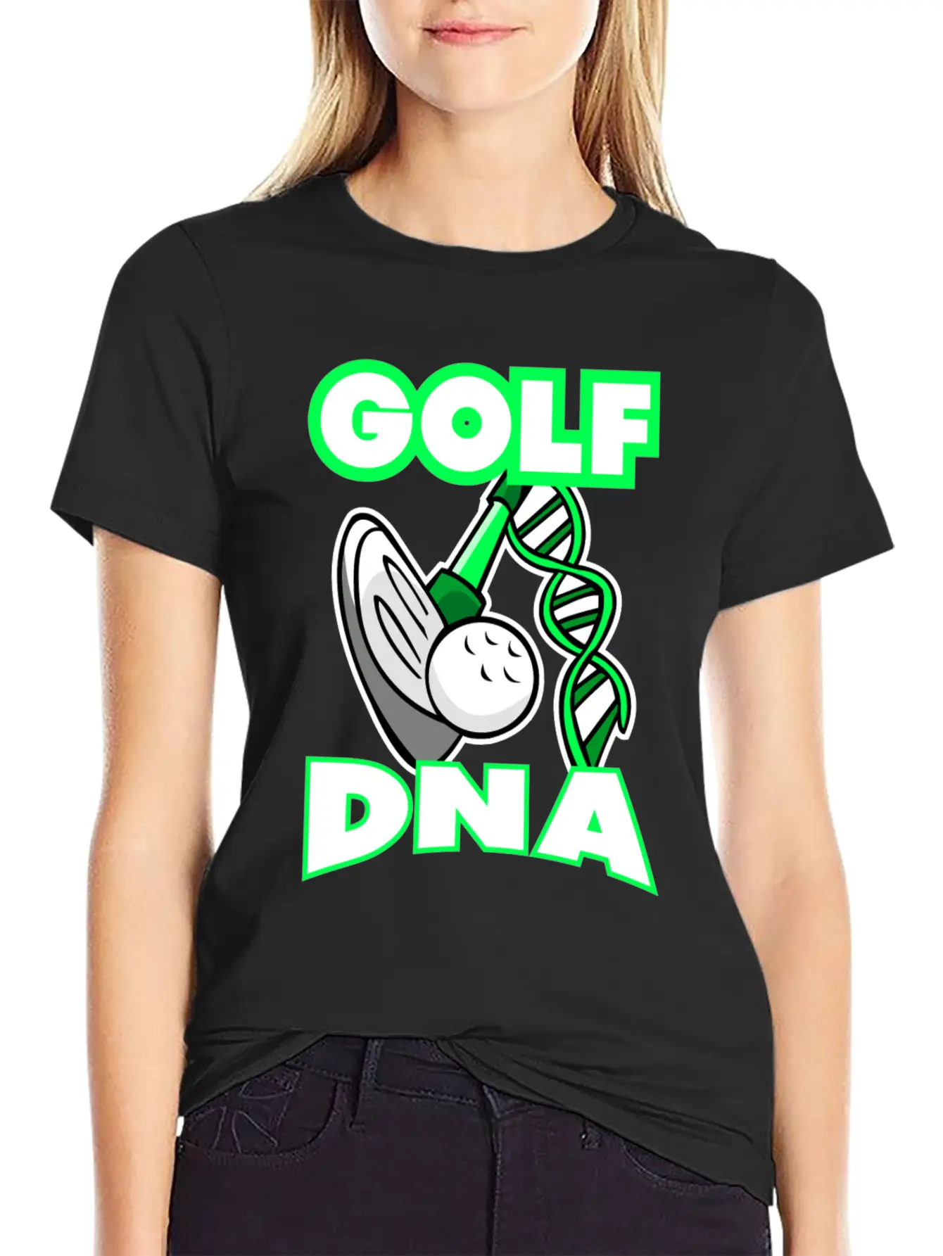 Golf DNA T-Shirt Neon Green Golf Club Unisex Casual T-Shirt – Clean Design For Daily Comfort