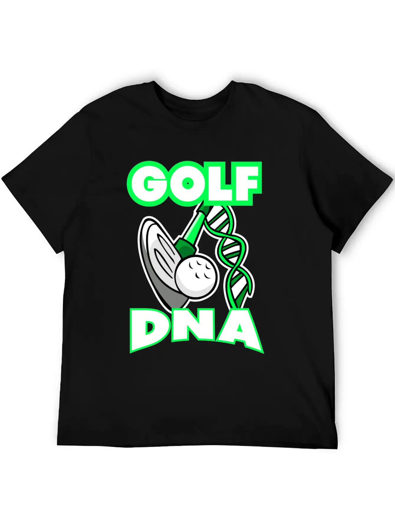 Golf DNA T-Shirt Neon Green Golf Club Unisex Casual T-Shirt – Clean Design For Daily Comfort