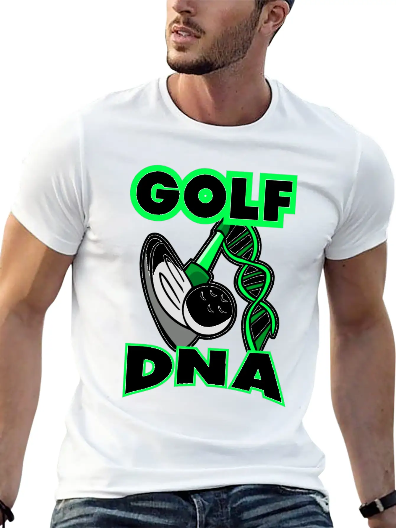 Golf DNA T-Shirt Neon Green Golf Club Unisex Casual T-Shirt – Clean Design For Daily Comfort