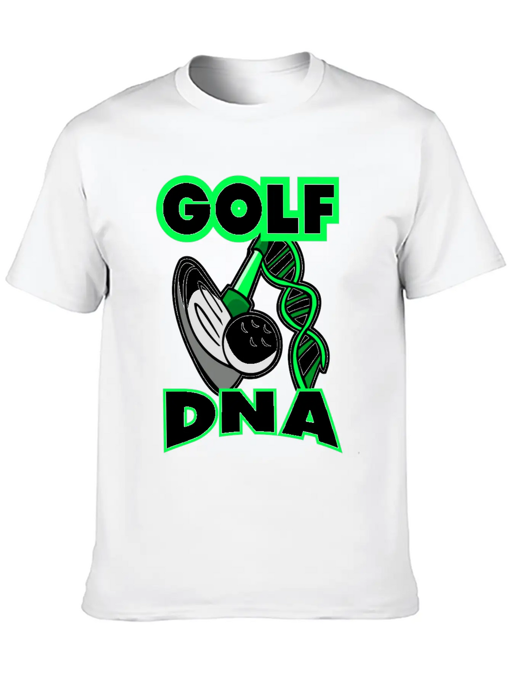 Golf DNA T-Shirt Neon Green Golf Club Unisex Casual T-Shirt – Clean Design For Daily Comfort
