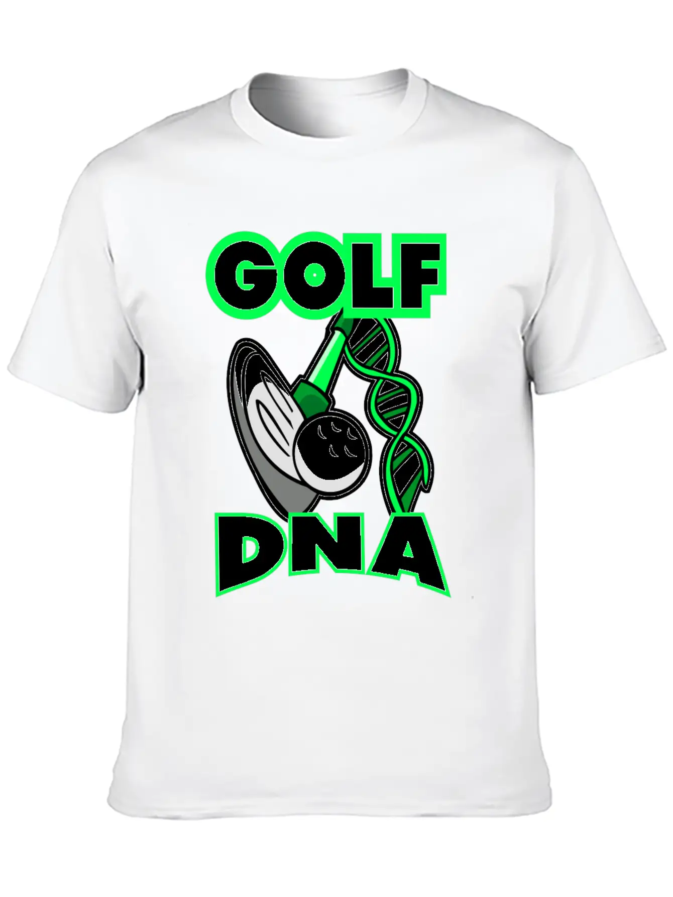 Golf DNA T-Shirt Neon Green Golf Club Unisex Casual T-Shirt – Clean Design For Daily Comfort