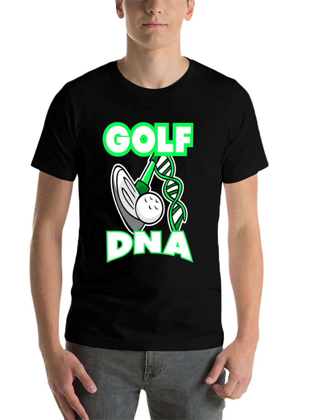 Golf DNA T-Shirt Neon Green Golf Club Unisex Casual T-Shirt – Clean Design For Daily Comfort