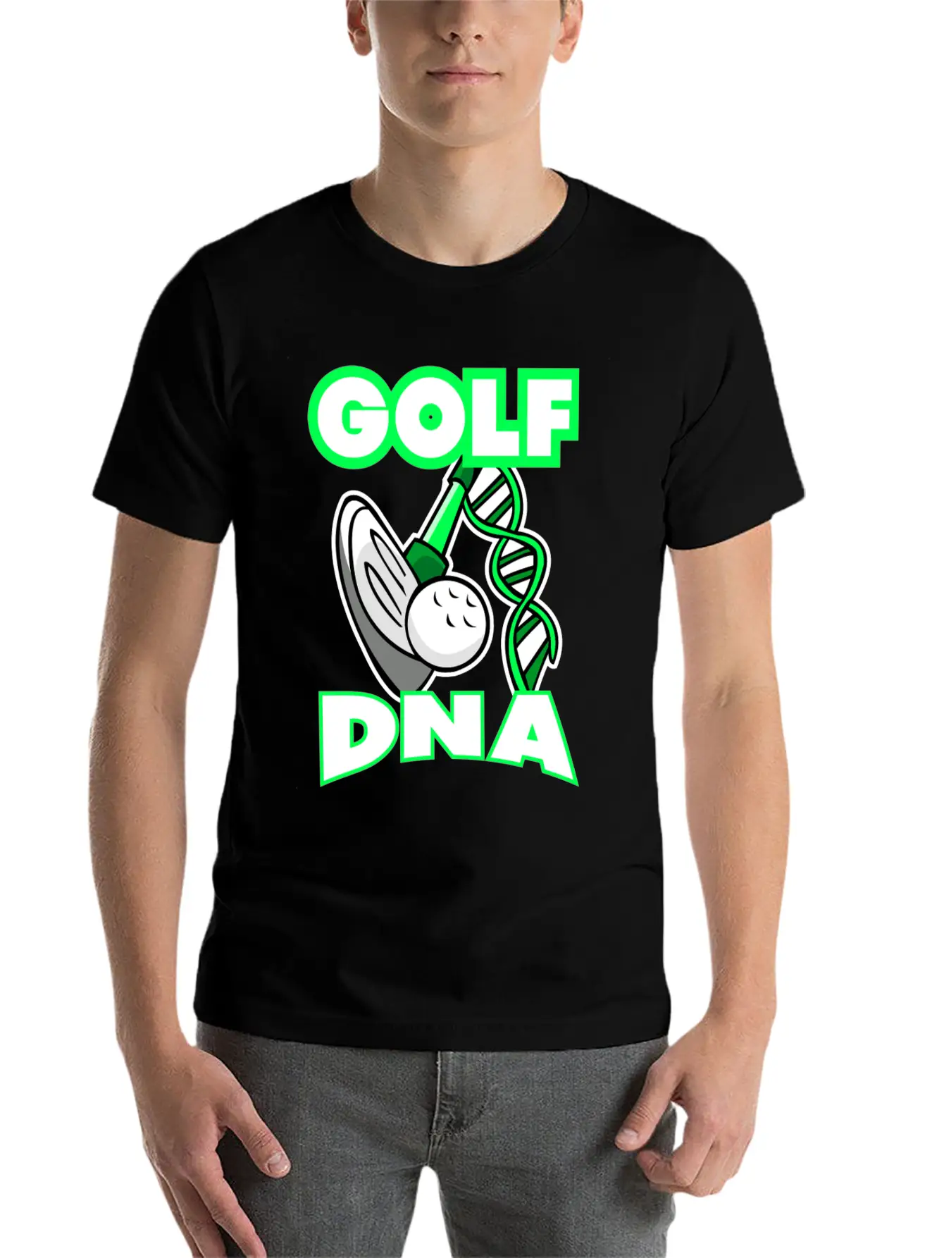 Golf DNA T-Shirt Neon Green Golf Club Unisex Casual T-Shirt – Clean Design For Daily Comfort