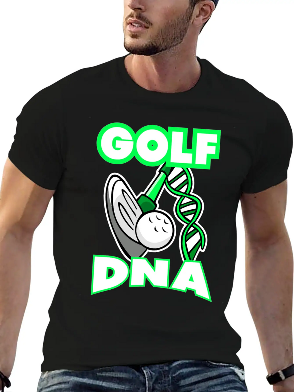 Golf DNA T-Shirt Neon Green Golf Club Unisex Casual T-Shirt – Clean Design For Daily Comfort