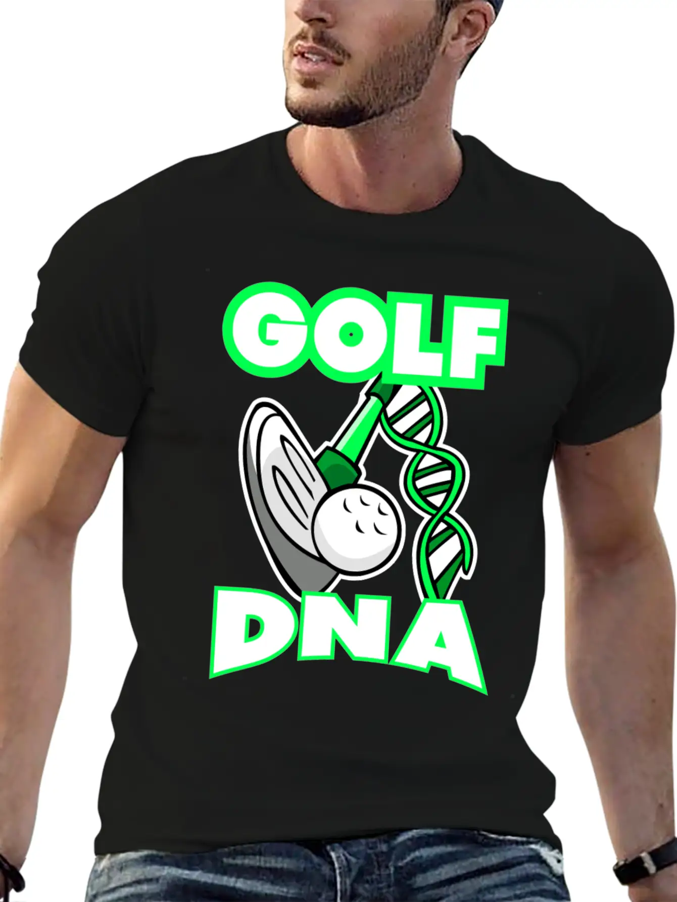 Golf DNA T-Shirt Neon Green Golf Club Unisex Casual T-Shirt – Clean Design For Daily Comfort