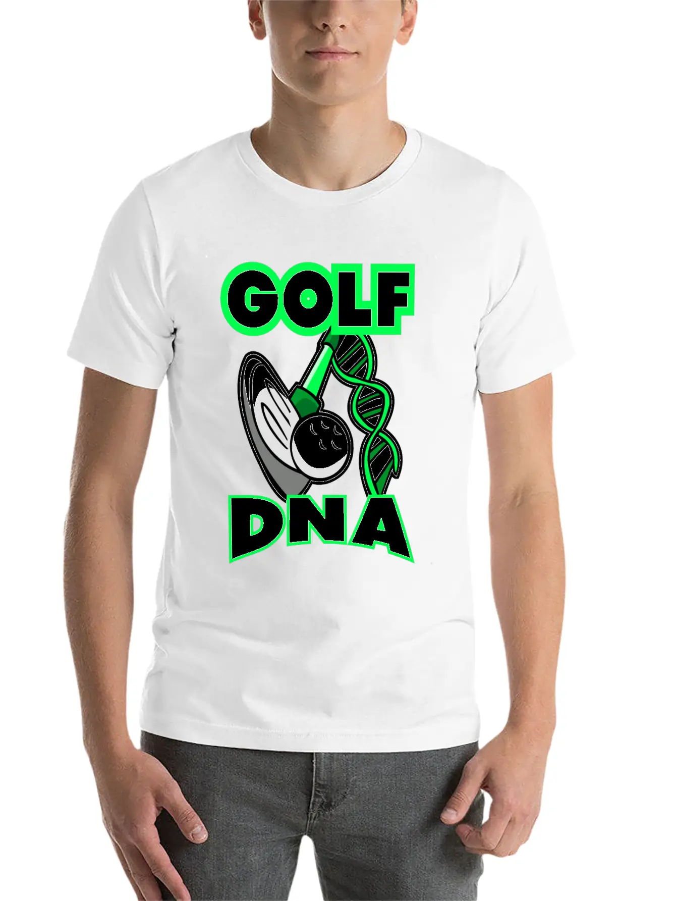 Golf DNA T-Shirt Neon Green Golf Club Unisex Casual T-Shirt – Clean Design For Daily Comfort
