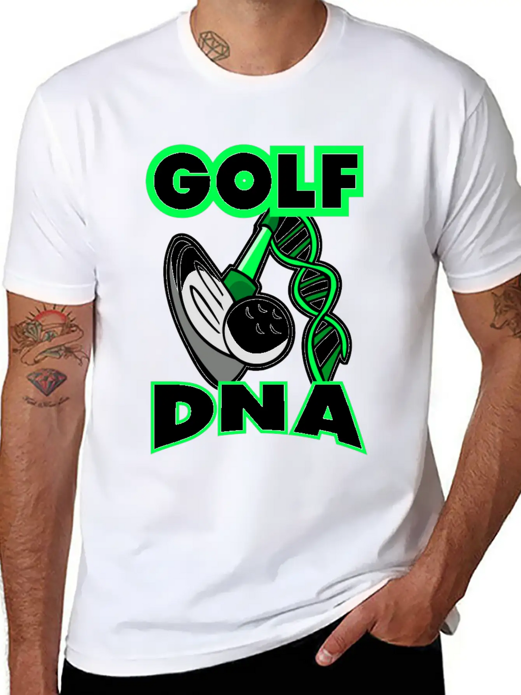 Golf DNA T-Shirt Neon Green Golf Club Unisex Casual T-Shirt – Clean Design For Daily Comfort