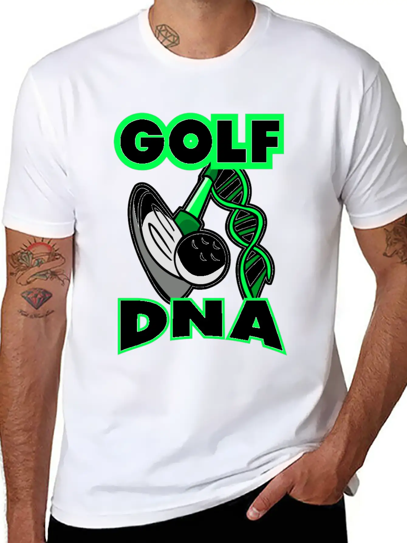 Golf DNA T-Shirt Neon Green Golf Club Unisex Casual T-Shirt – Clean Design For Daily Comfort