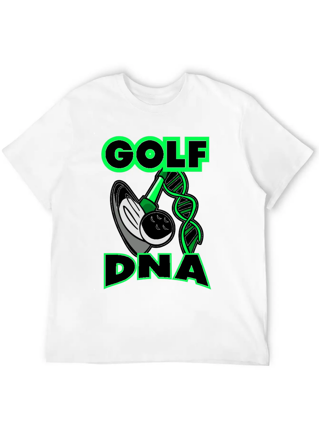 Golf DNA T-Shirt Neon Green Golf Club Unisex Casual T-Shirt – Clean Design For Daily Comfort