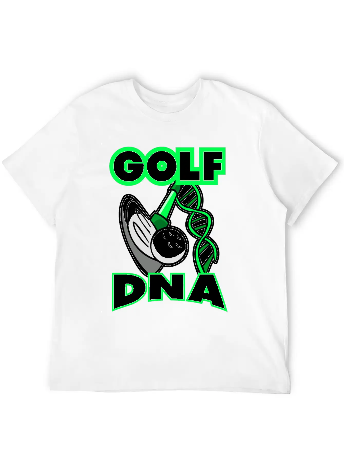 Golf DNA T-Shirt Neon Green Golf Club Unisex Casual T-Shirt – Clean Design For Daily Comfort