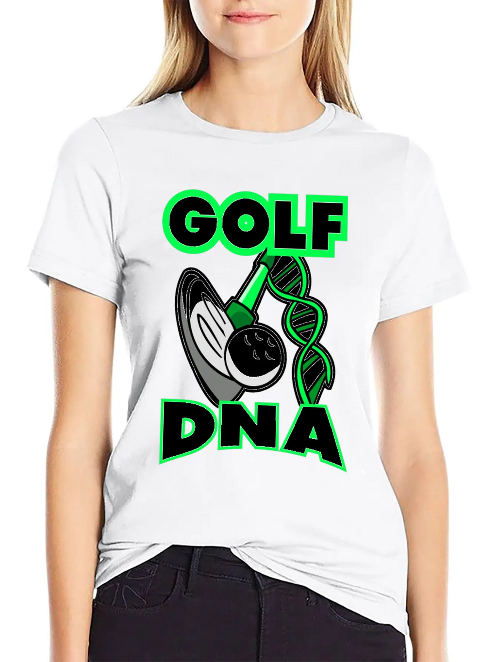 Golf DNA T-Shirt Neon Green Golf Club Unisex Casual T-Shirt – Clean Design For Daily Comfort