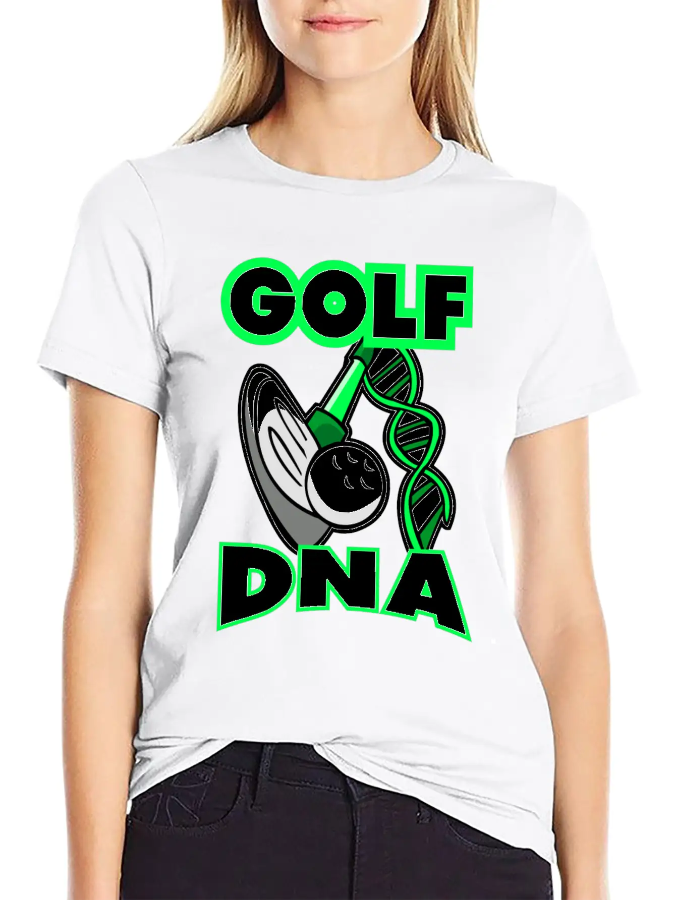 Golf DNA T-Shirt Neon Green Golf Club Unisex Casual T-Shirt – Clean Design For Daily Comfort