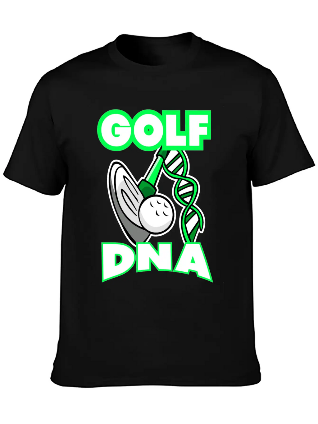 Golf DNA T-Shirt Neon Green Golf Club Unisex Casual T-Shirt – Clean Design For Daily Comfort