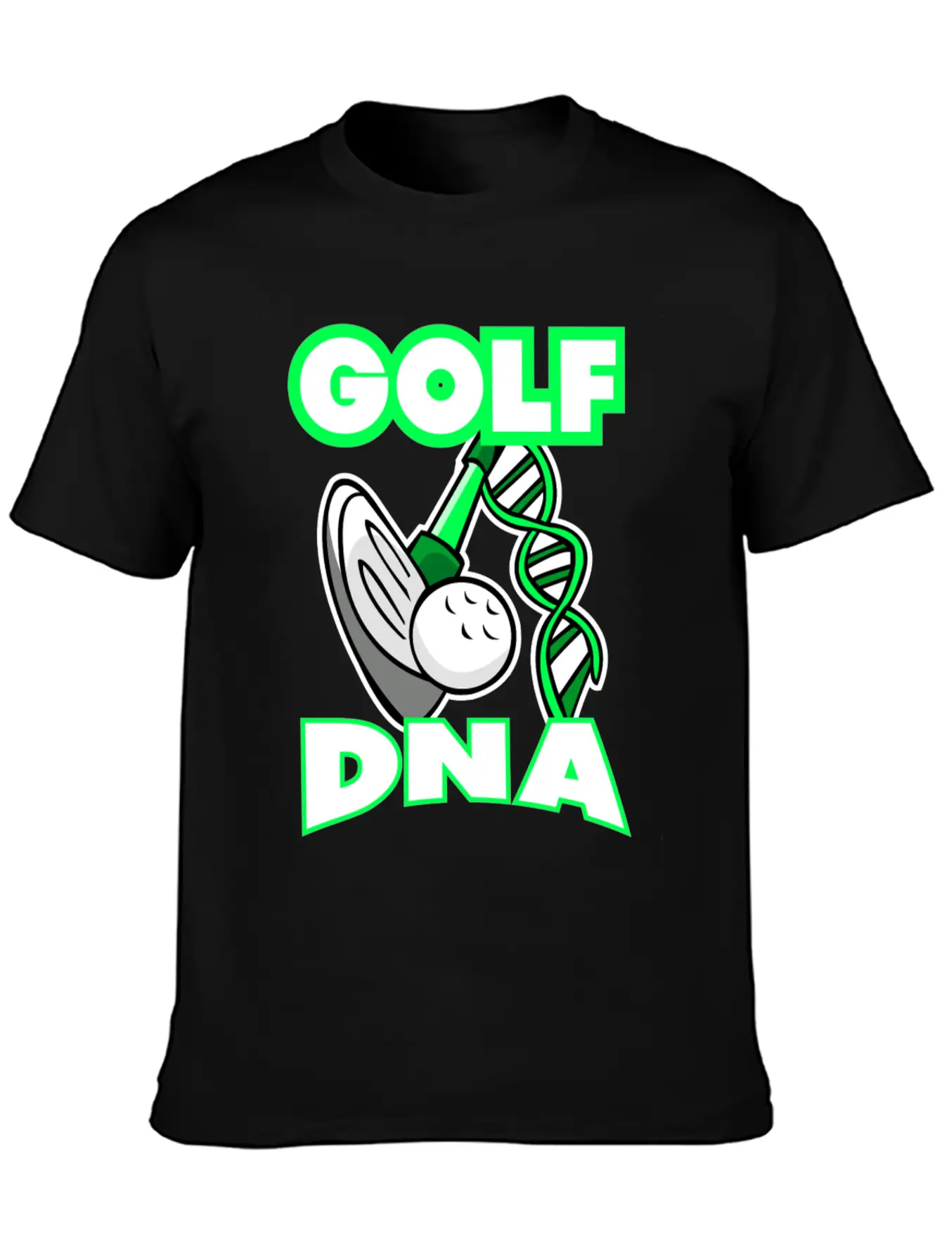 Golf DNA T-Shirt Neon Green Golf Club Unisex Casual T-Shirt – Clean Design For Daily Comfort