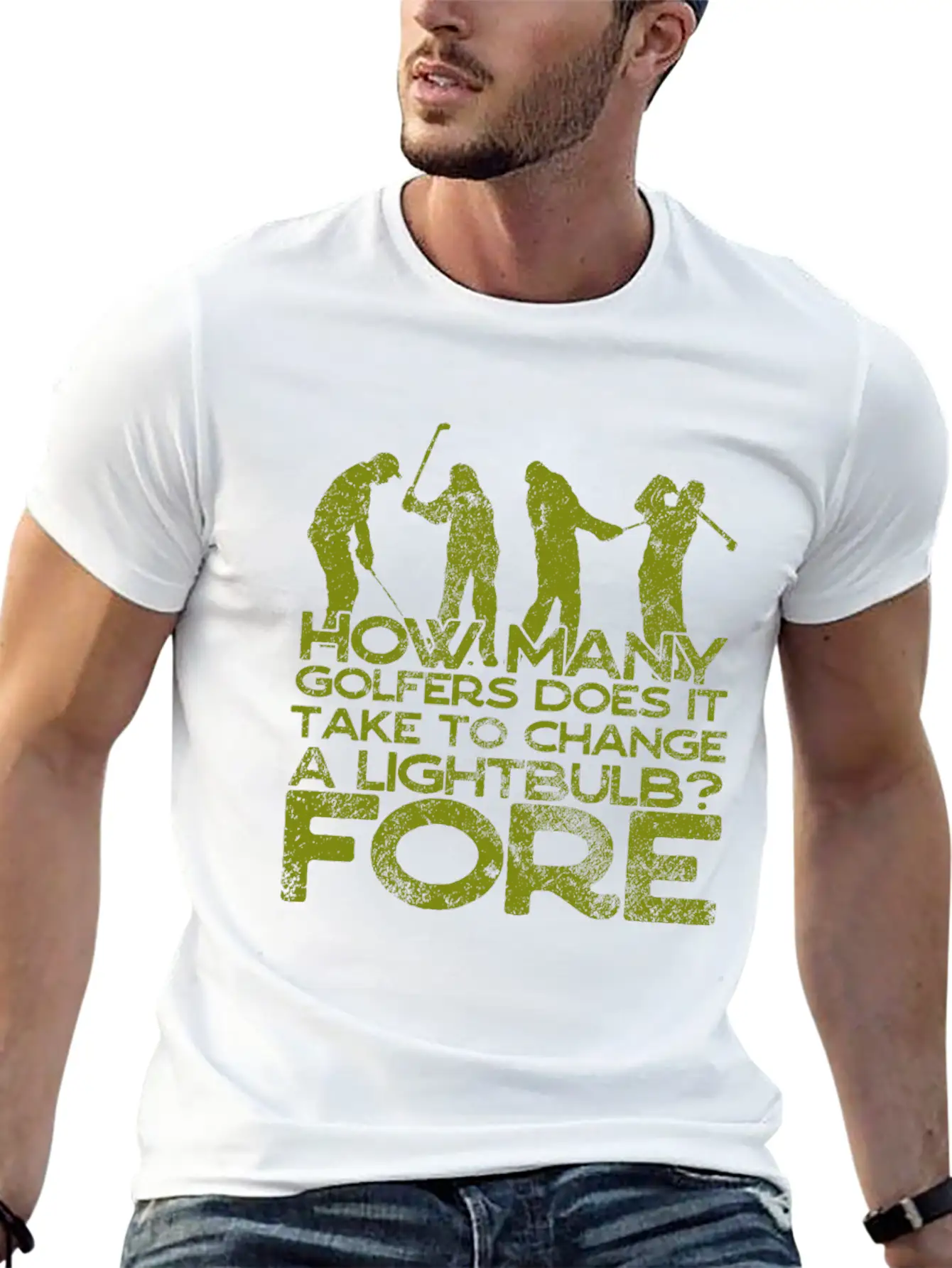 Golf - Funny Golfer Jokes - 18th Hole Breathable Soft Cotton T-Shirt – Timeless Casual Look