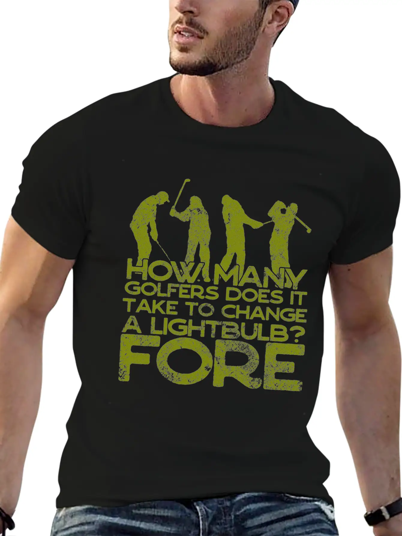 Golf - Funny Golfer Jokes - 18th Hole Breathable Soft Cotton T-Shirt – Timeless Casual Look