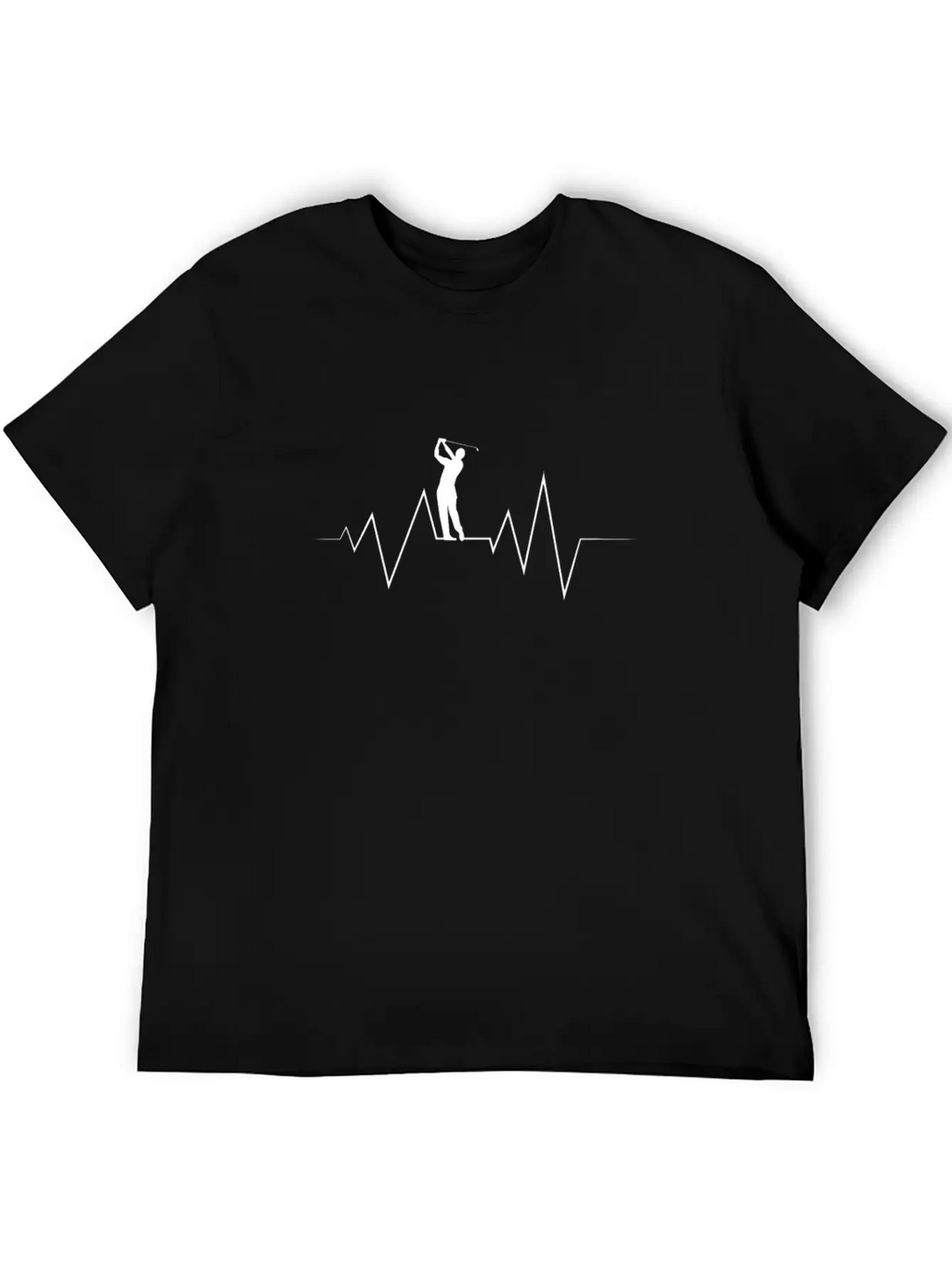 Golf Heartbeat Golfer Golfing Putter Birdie Gift Unisex Short Sleeve Soft Cotton T-Shirt – Casual Everyday Wear