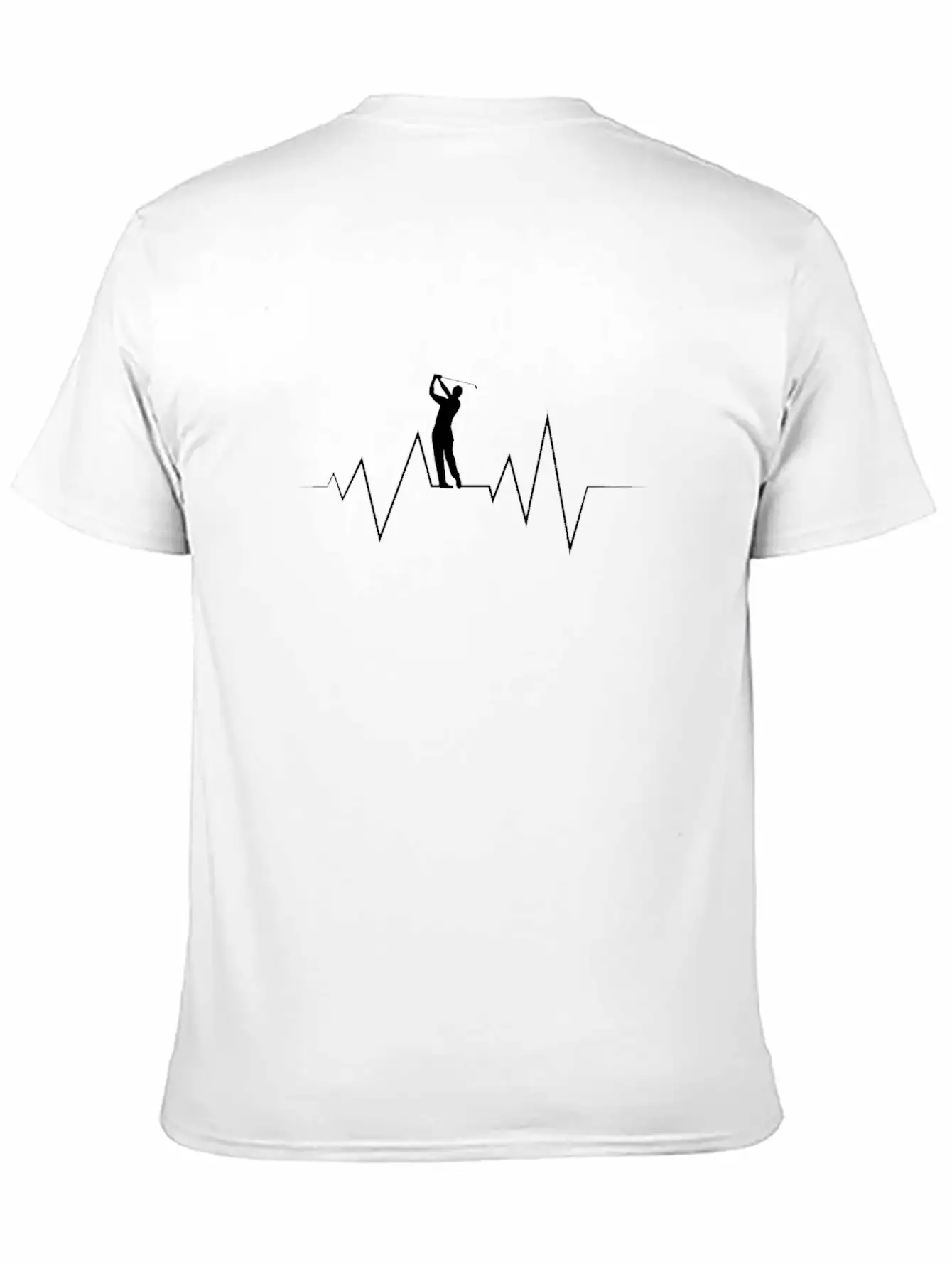 Golf Heartbeat Golfer Golfing Putter Birdie Gift Unisex Short Sleeve Soft Cotton T-Shirt – Casual Everyday Wear
