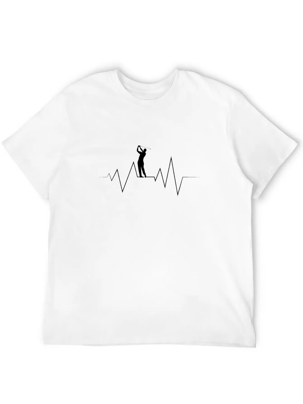 Golf Heartbeat Golfer Golfing Putter Birdie Gift Unisex Short Sleeve Soft Cotton T-Shirt – Casual Everyday Wear