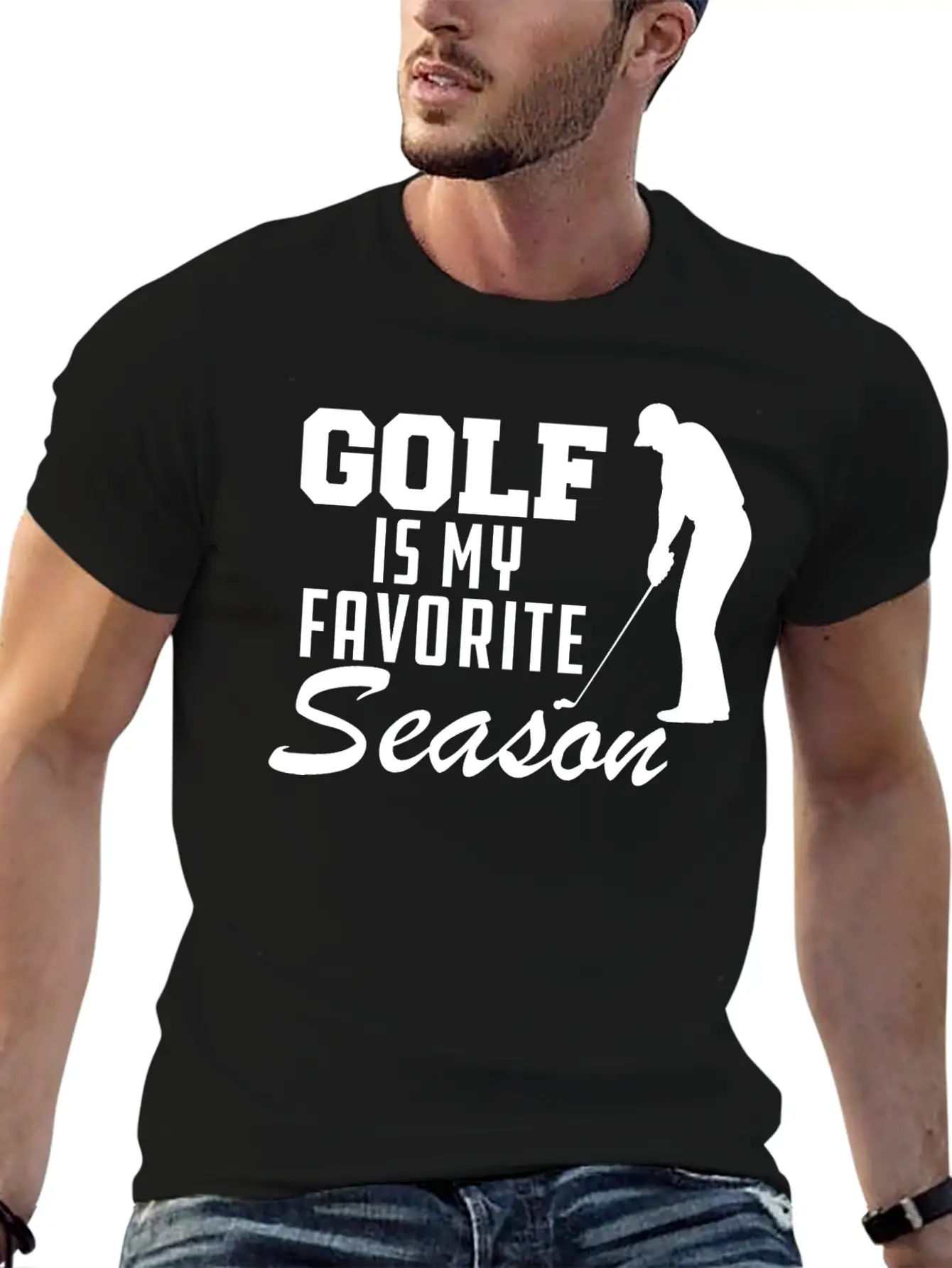 Golf Is My Favorite Season Casual Graphic T-Shirt – Simple And Comfortable Daily Wear