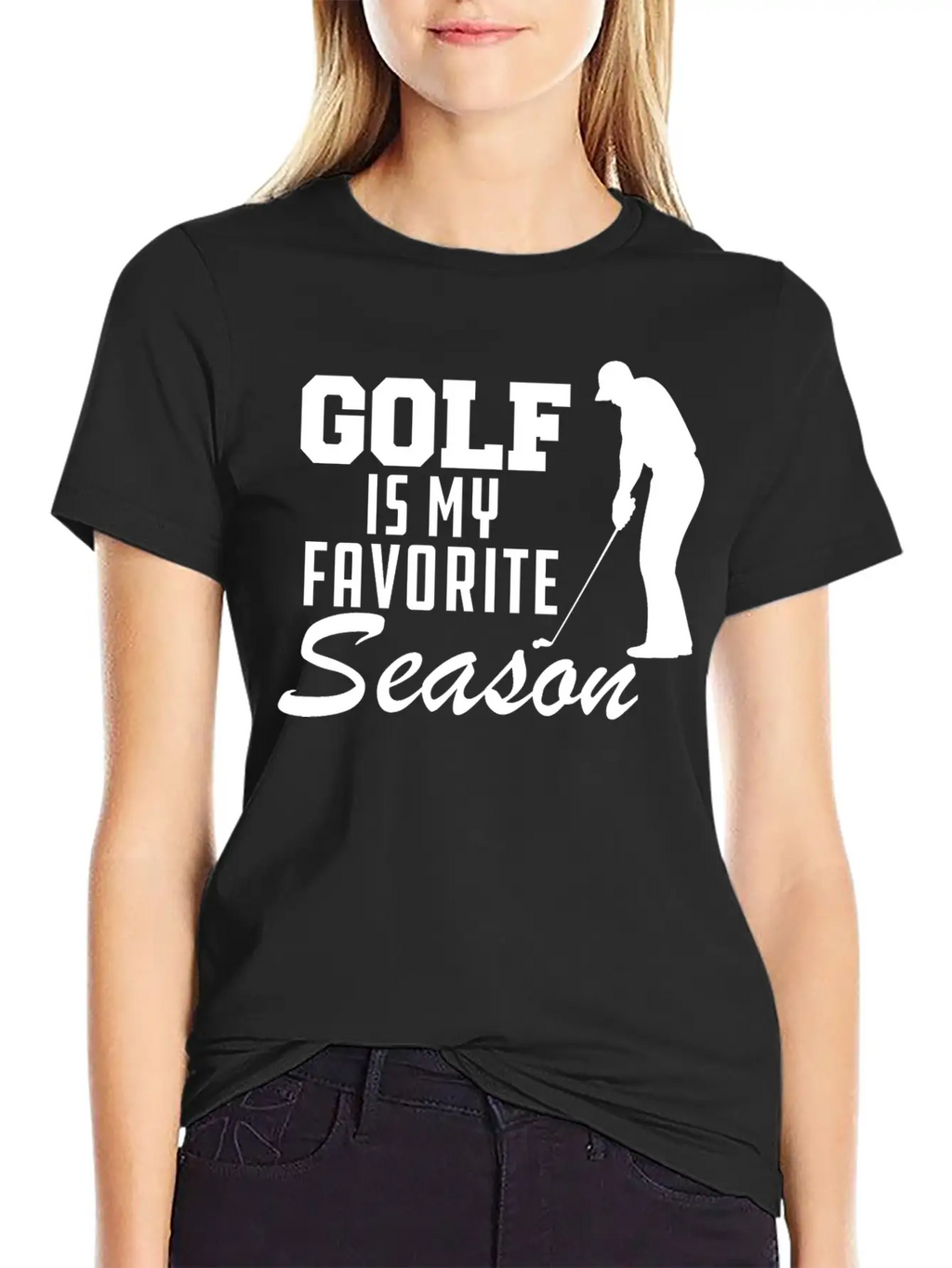 Golf Is My Favorite Season Casual Graphic T-Shirt – Simple And Comfortable Daily Wear