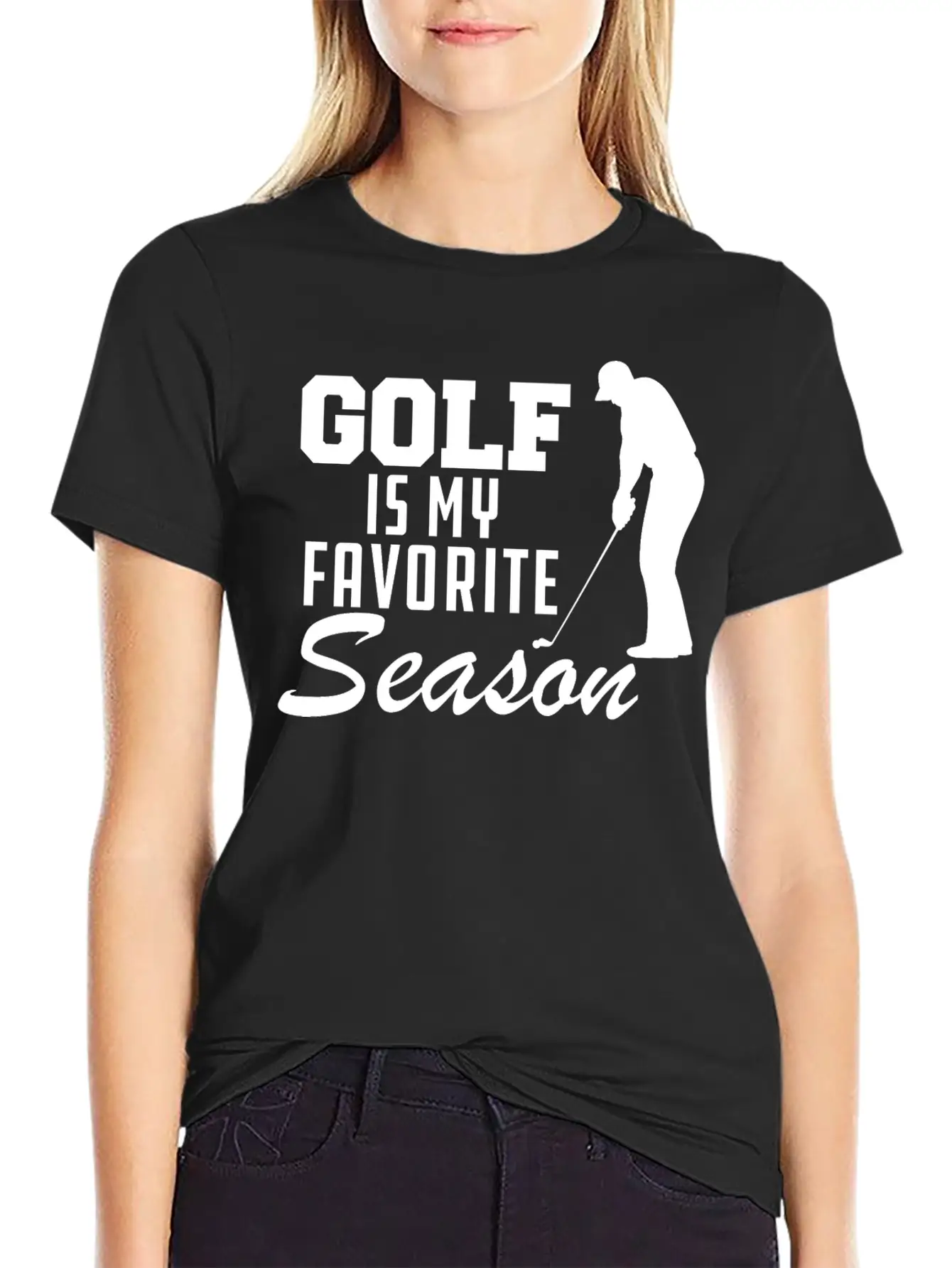 Golf Is My Favorite Season Casual Graphic T-Shirt – Simple And Comfortable Daily Wear