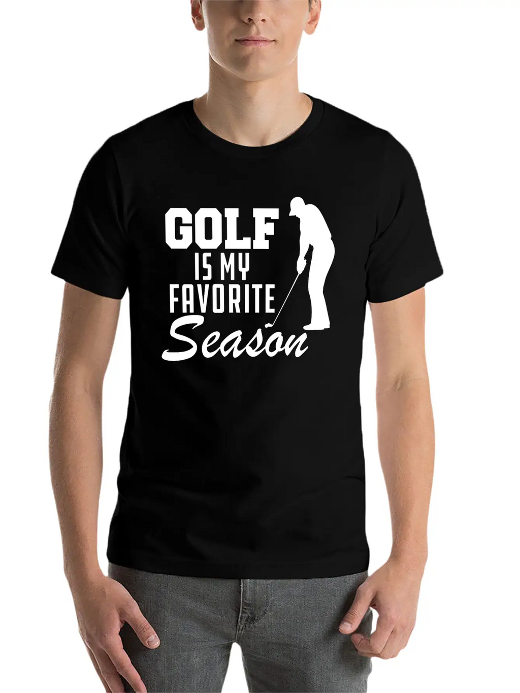 Golf Is My Favorite Season Casual Graphic T-Shirt – Simple And Comfortable Daily Wear