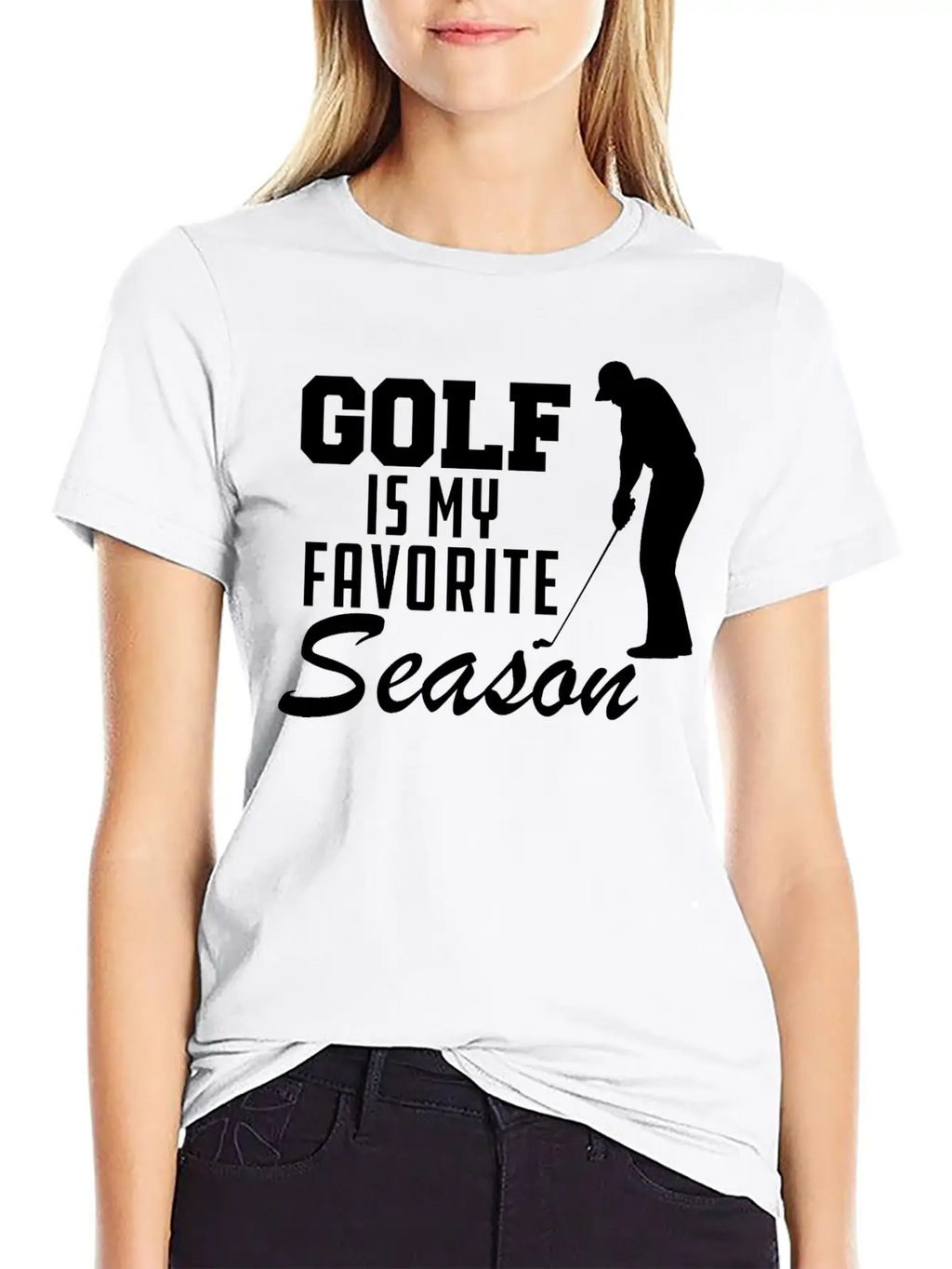 Golf Is My Favorite Season Casual Graphic T-Shirt – Simple And Comfortable Daily Wear