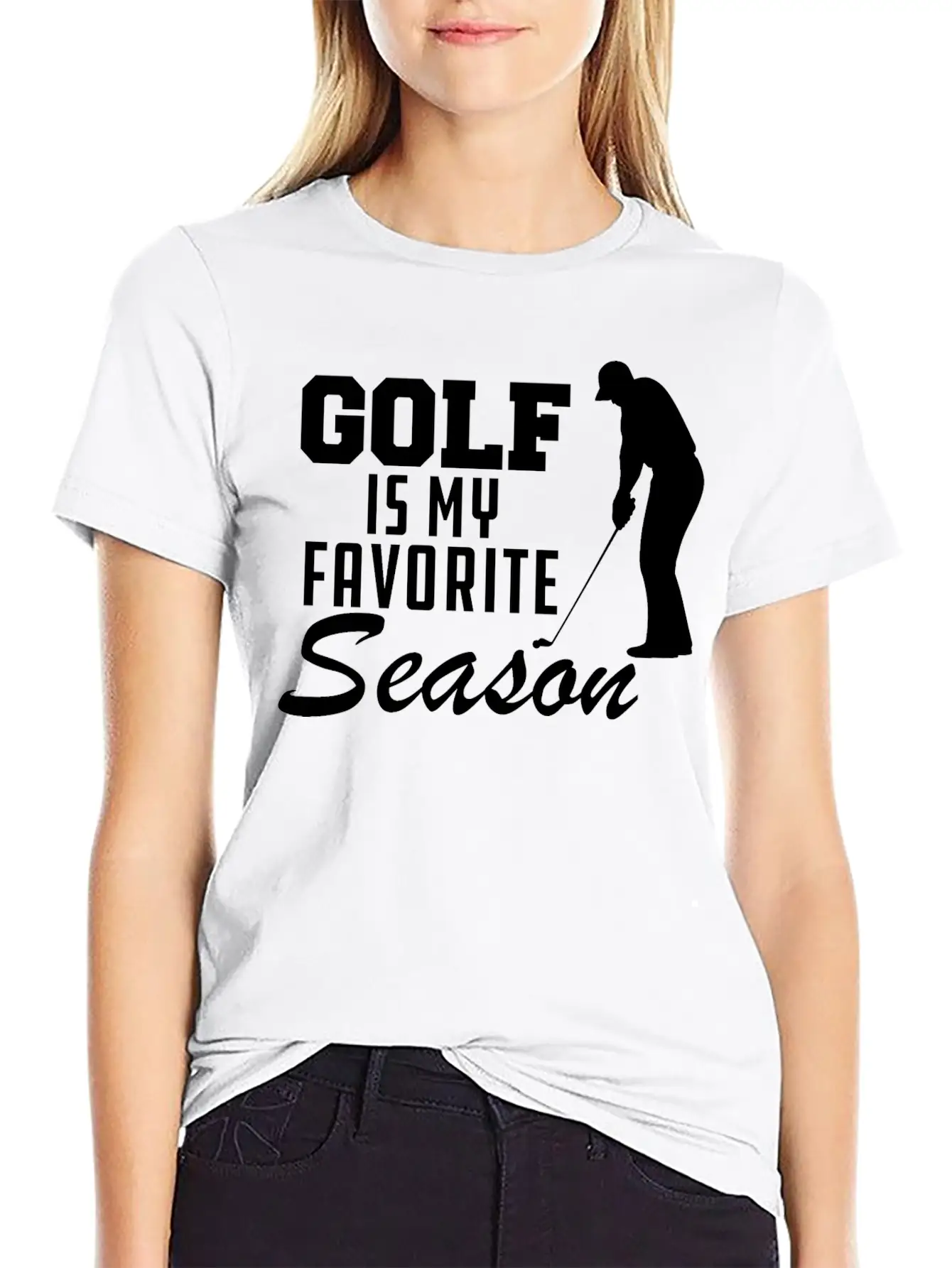 Golf Is My Favorite Season Casual Graphic T-Shirt – Simple And Comfortable Daily Wear