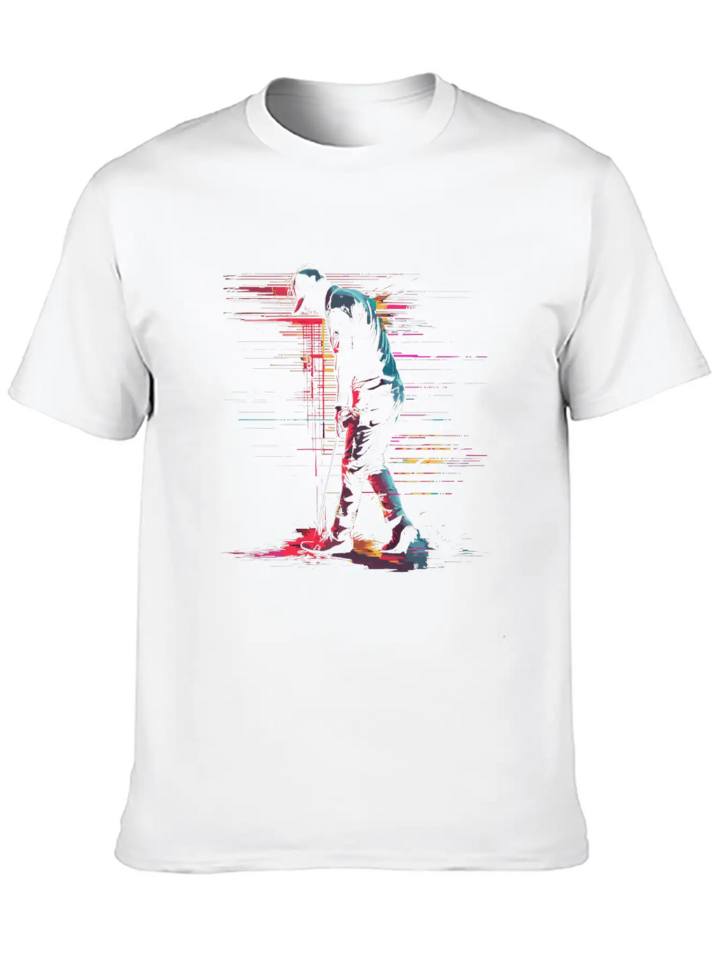 Golfer Retrowave Breathable Soft Cotton T-Shirt – Timeless Casual Look