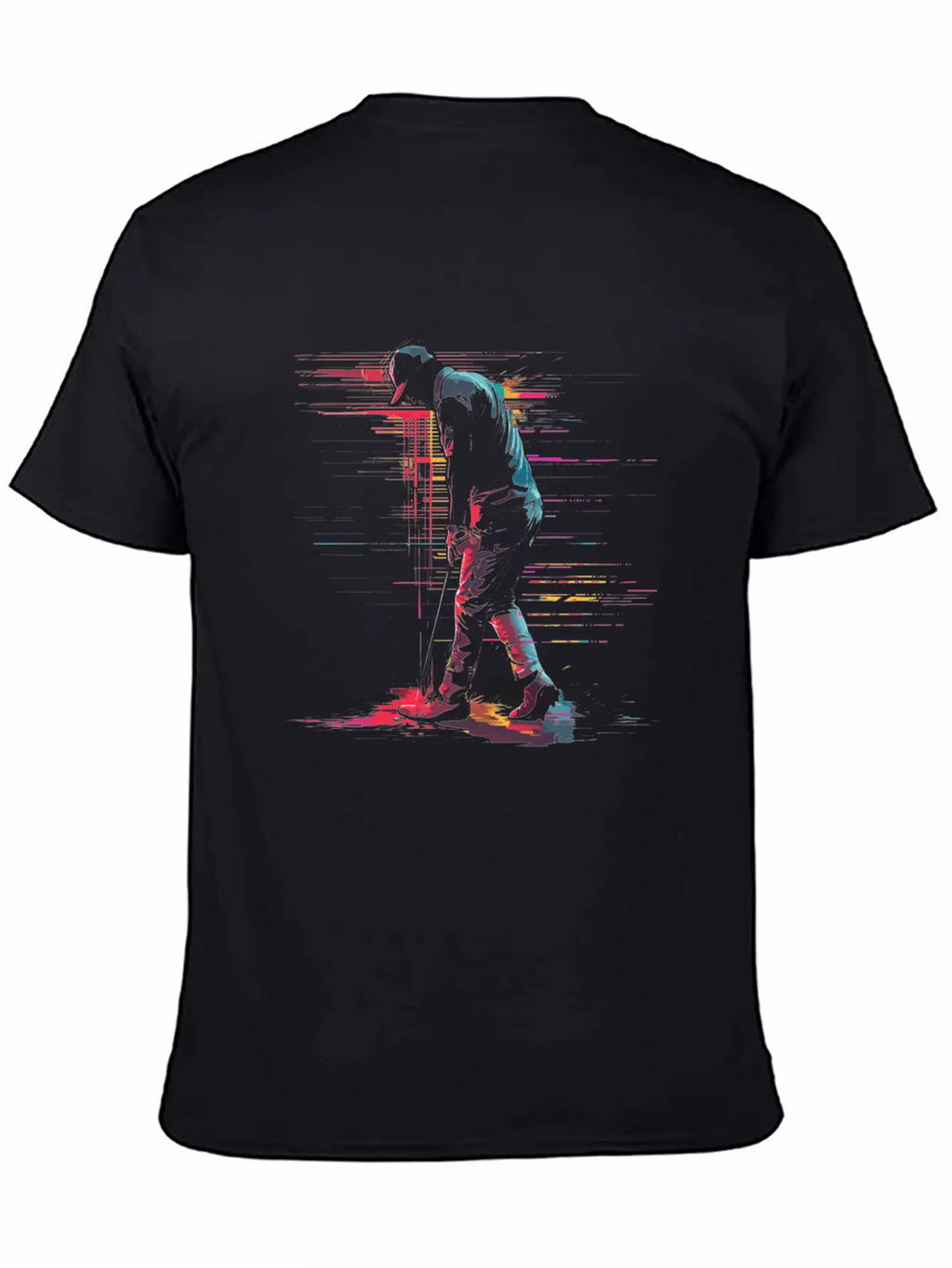 Golfer Retrowave Breathable Soft Cotton T-Shirt – Timeless Casual Look