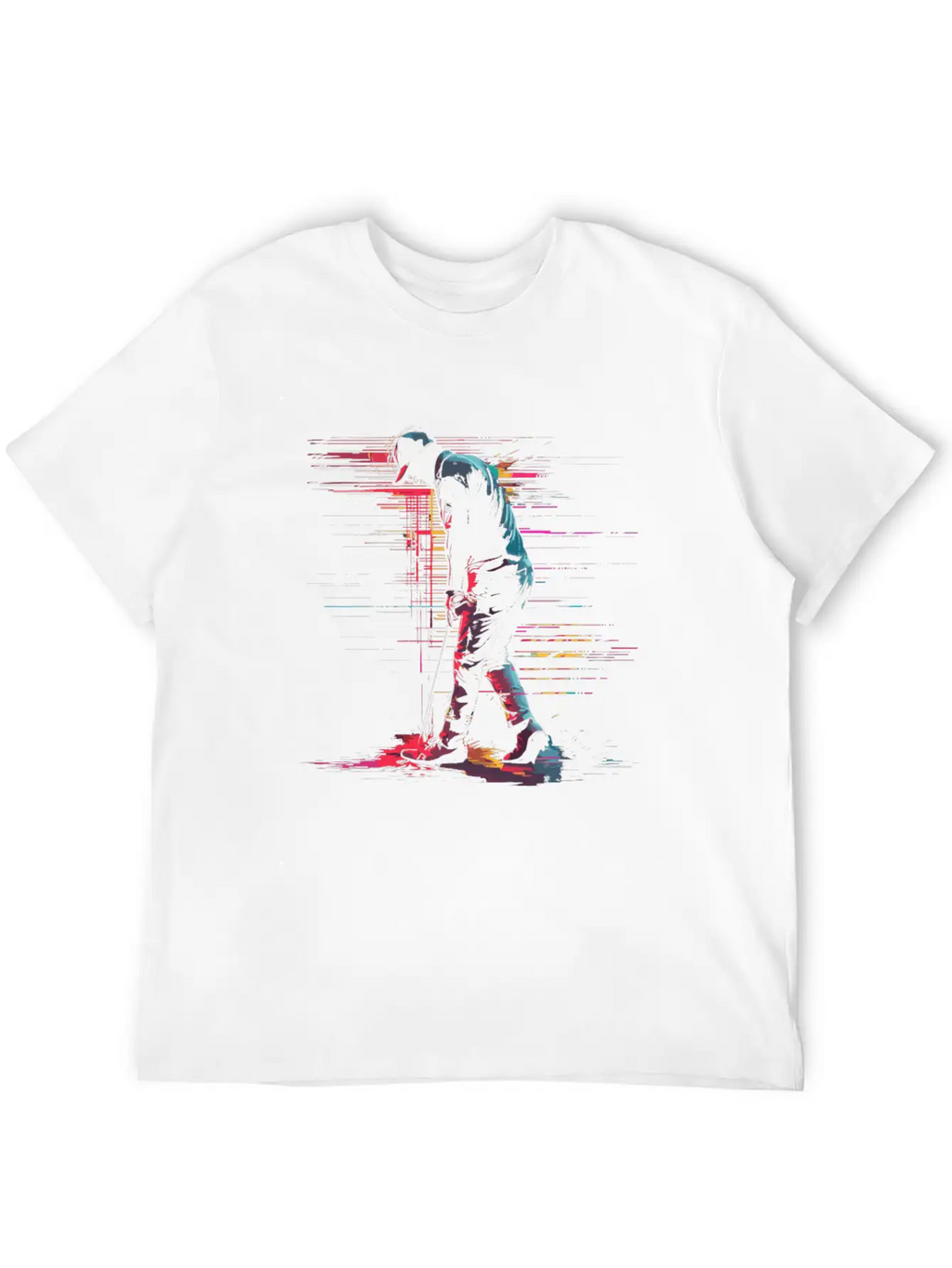 Golfer Retrowave Breathable Soft Cotton T-Shirt – Timeless Casual Look