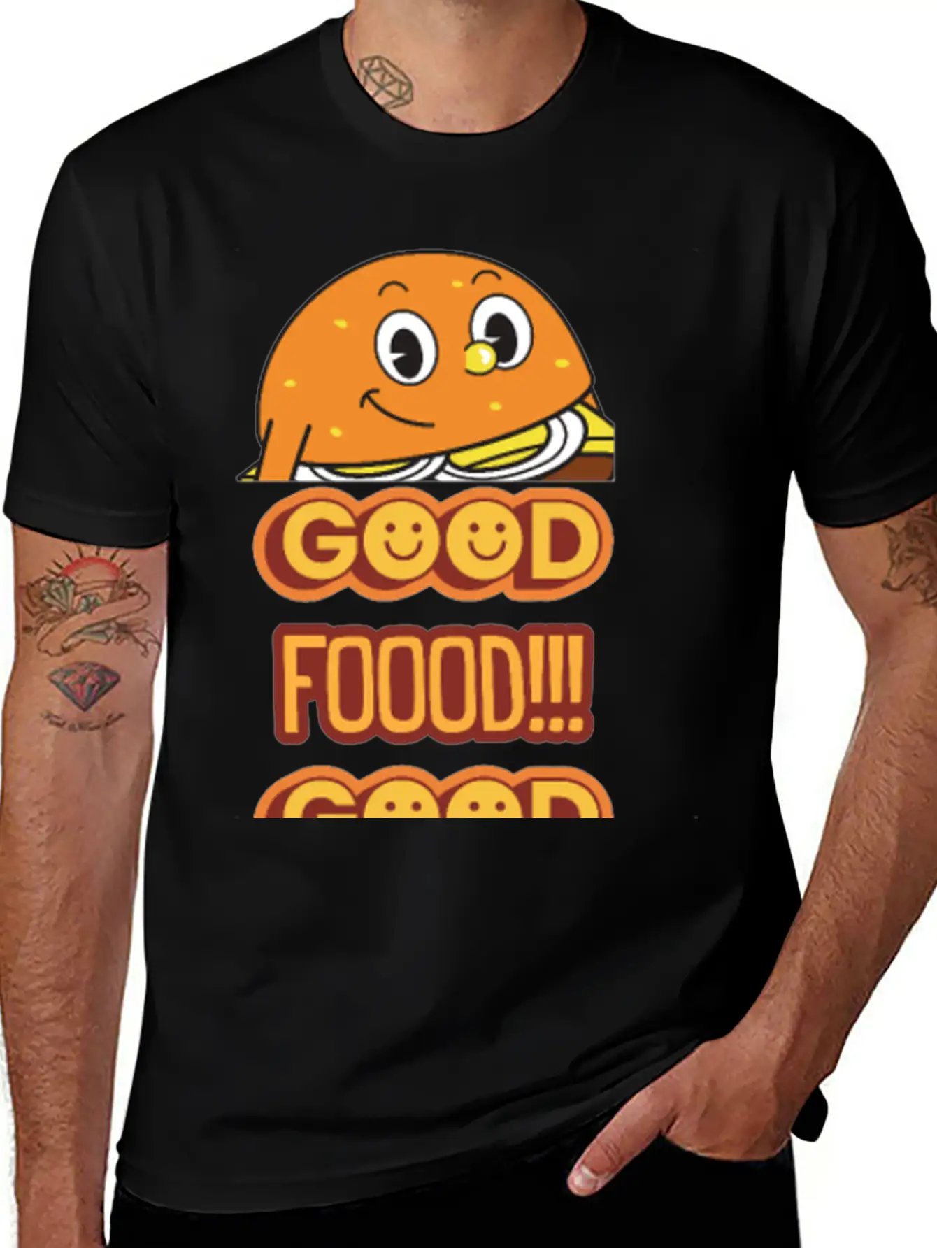 Good Food Good Mood Breathable Soft Cotton T-Shirt – Timeless Casual Look