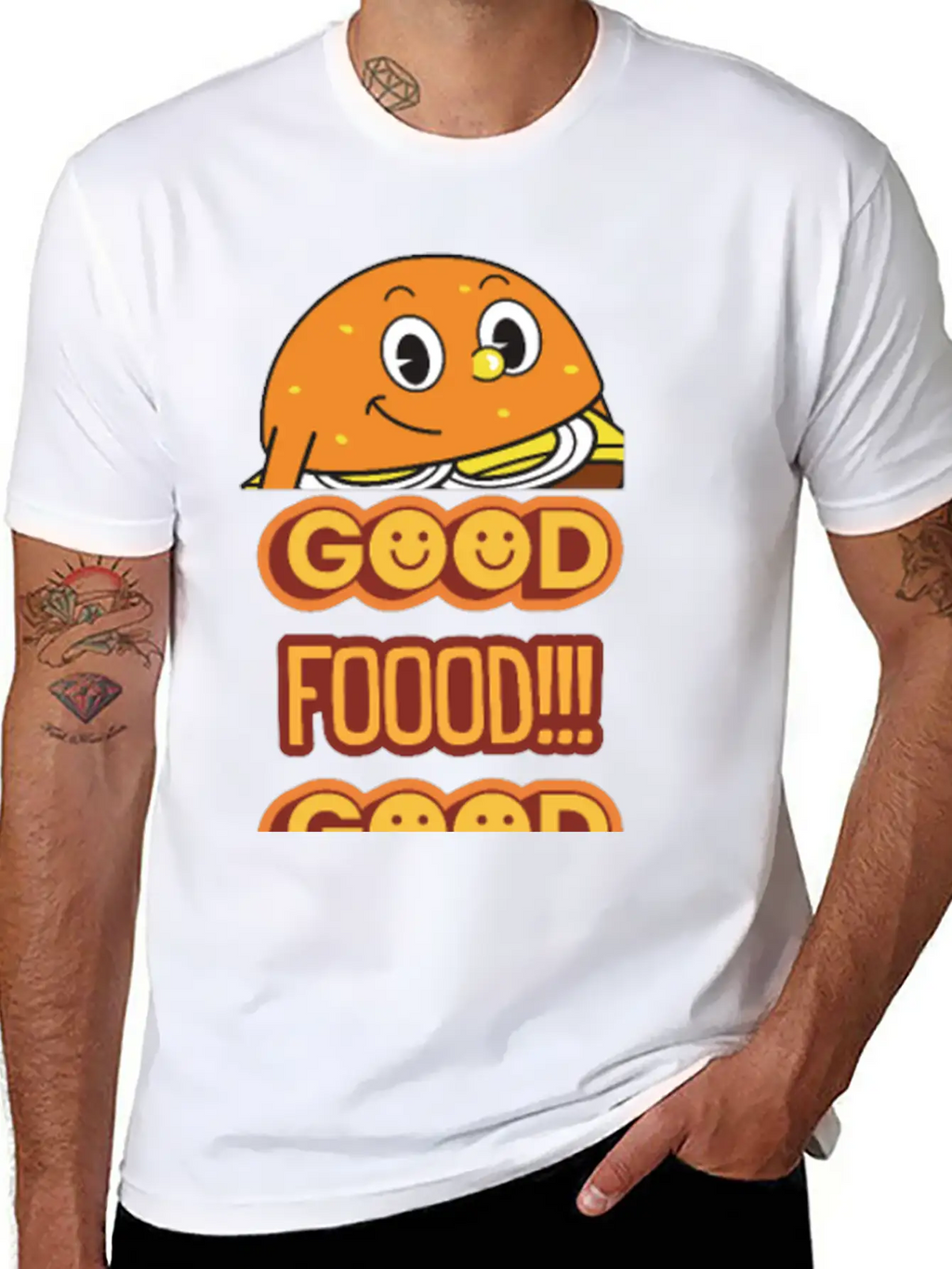 Good Food Good Mood Breathable Soft Cotton T-Shirt – Timeless Casual Look