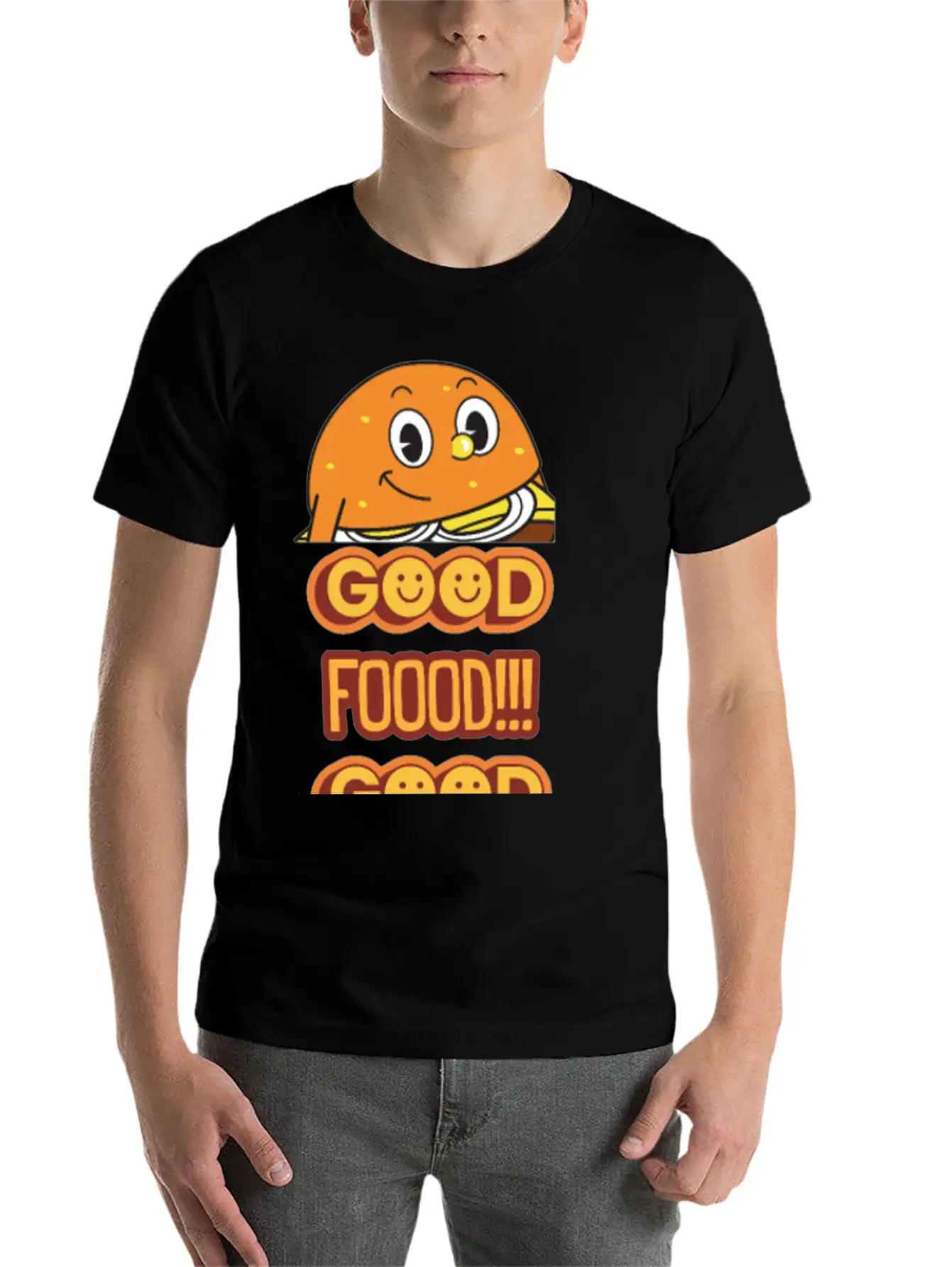 Good Food Good Mood Breathable Soft Cotton T-Shirt – Timeless Casual Look