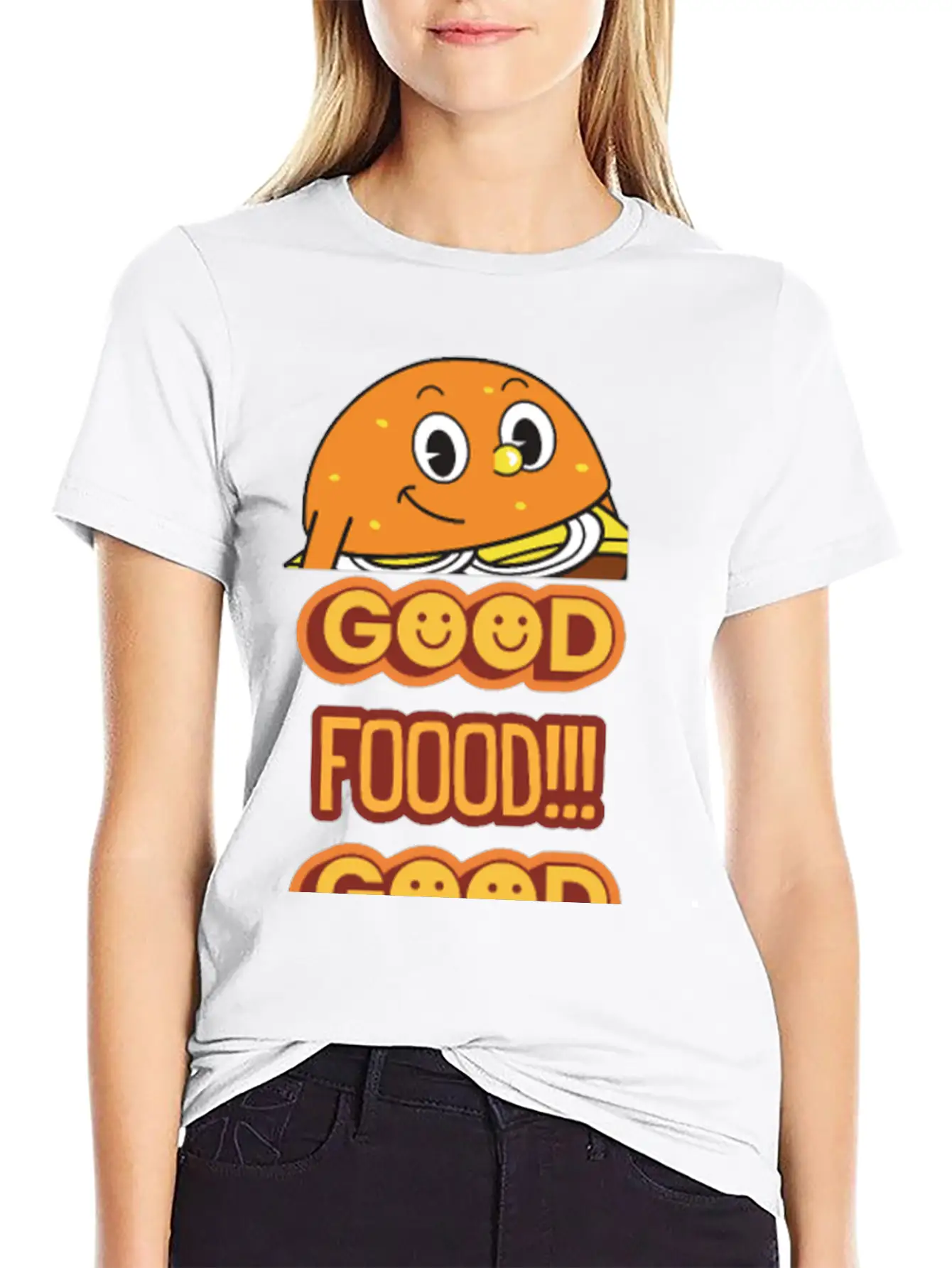 Good Food Good Mood Breathable Soft Cotton T-Shirt – Timeless Casual Look