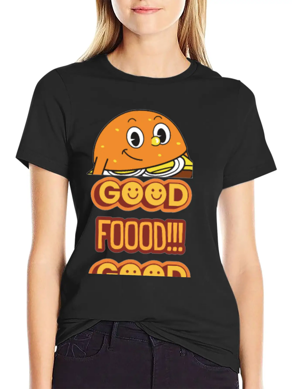 Good Food Good Mood Breathable Soft Cotton T-Shirt – Timeless Casual Look