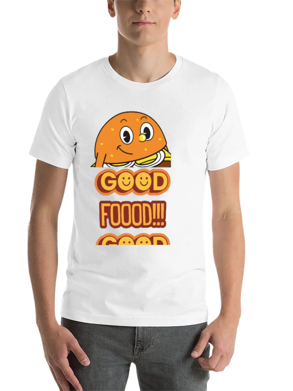 Good Food Good Mood Breathable Soft Cotton T-Shirt – Timeless Casual Look