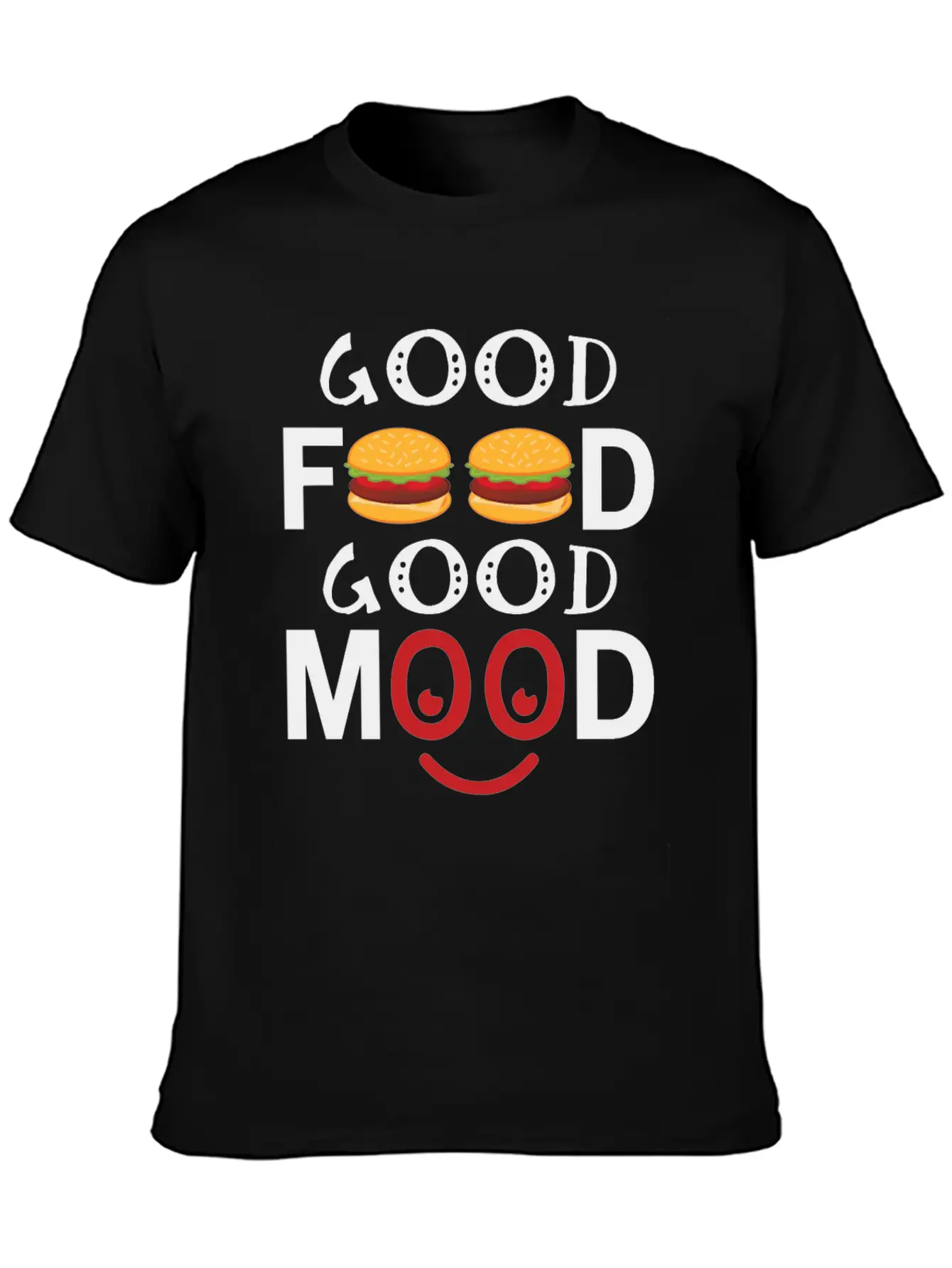 Good Food Good Mood Essential Cotton Tee For Daily Outfits – Unisex Style